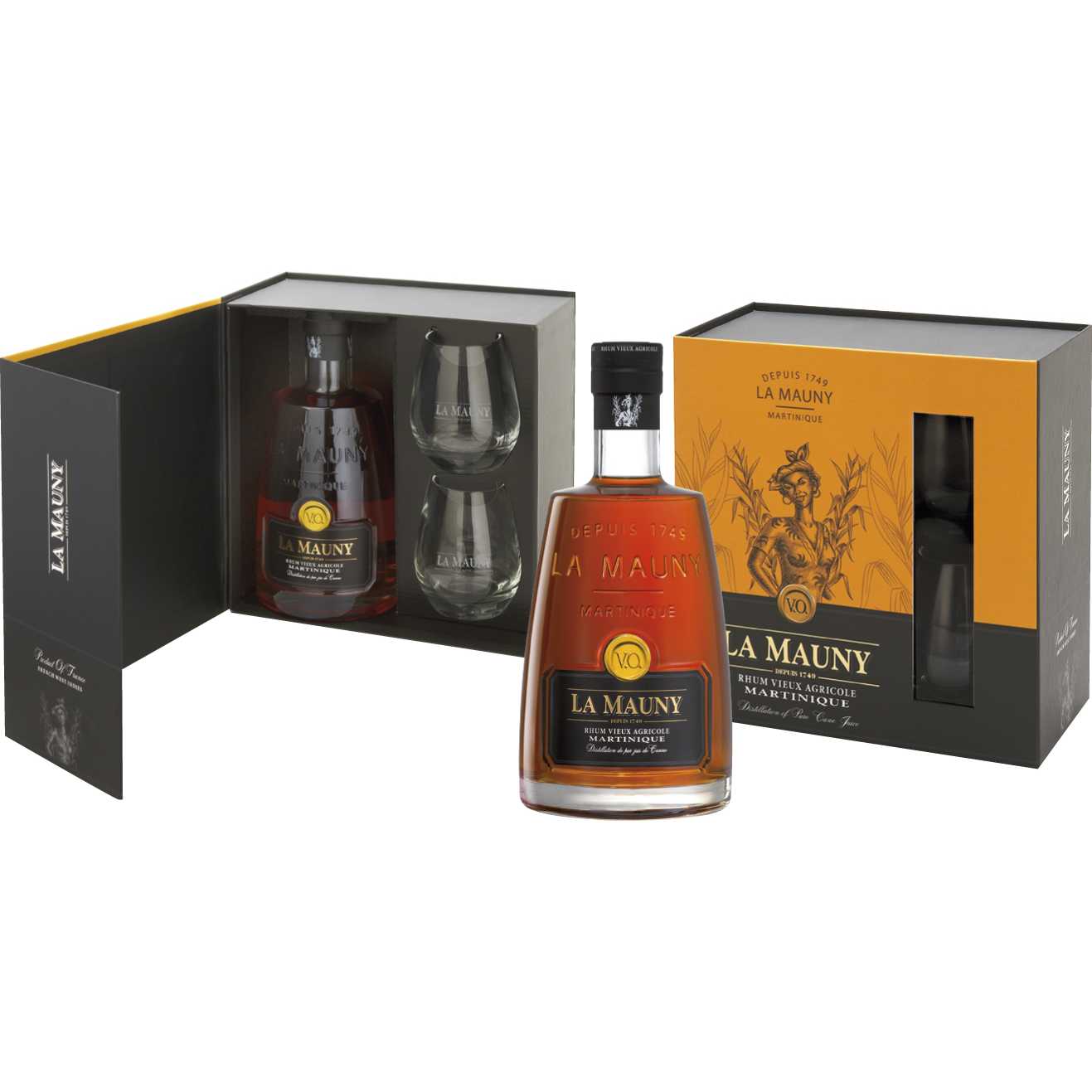 La Mauny VO Coffret 2 verres 40°