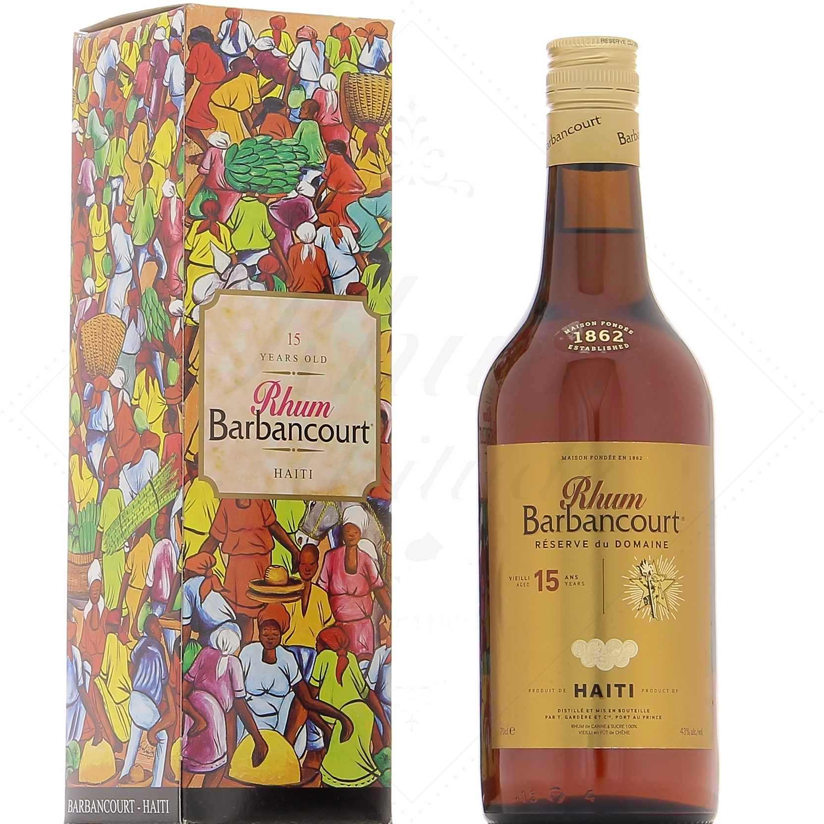 Barbancourt Réserve du domaine 15 ans 43° – ancien packaging