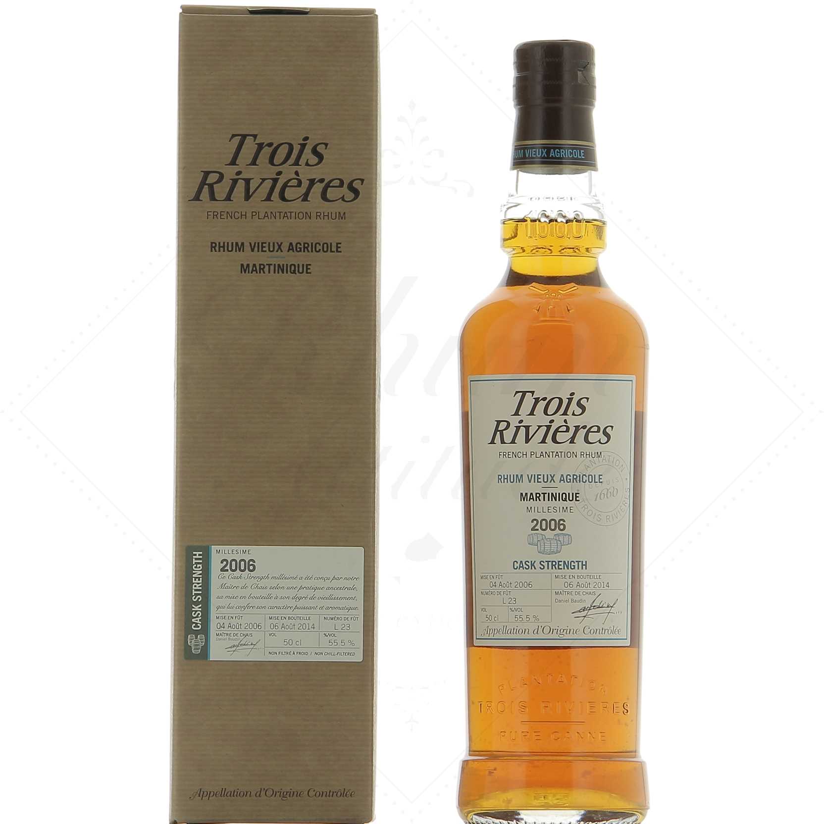 Trois Rivières Millésime 2006 fût L23 Cask Strength 55,5°