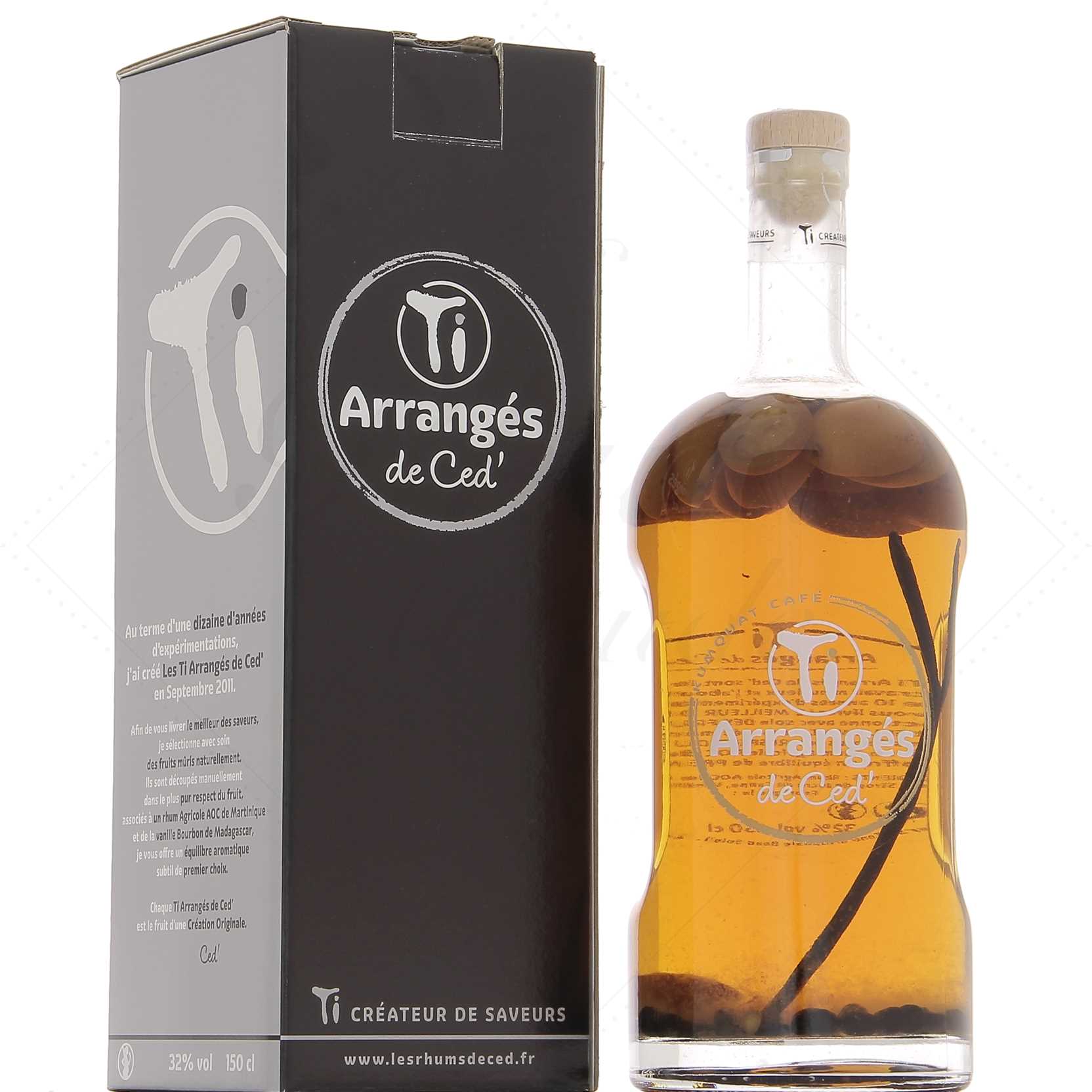 Les Rhums de Ced Ti Arrangés Kumquat Café 32° 1,5 litres !