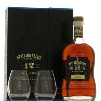 Appleton Estate Rare Casks 12 ans - coffret cadeau 2 verres 43°