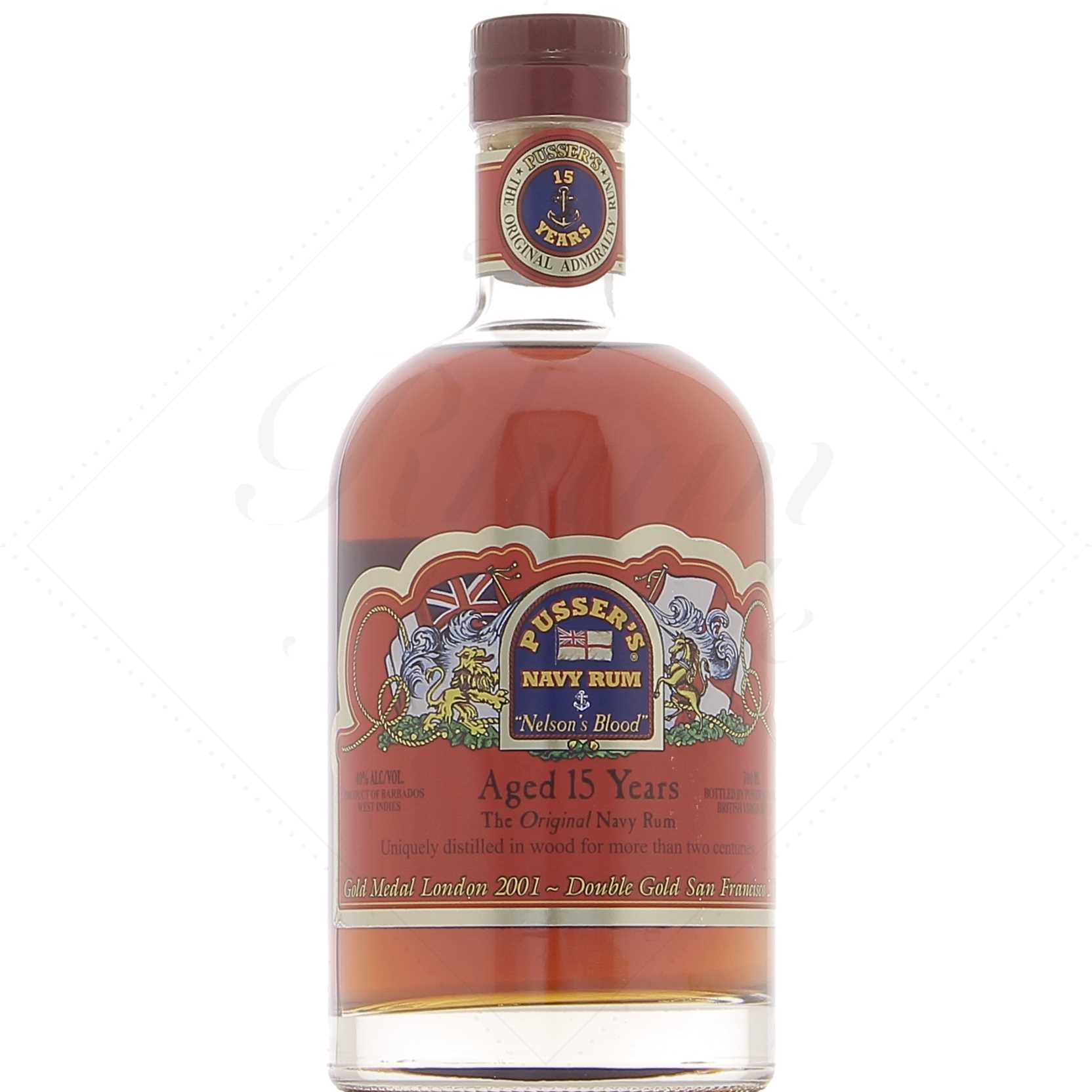 Pusser’s 15 ans 40° - ancienne bouteille