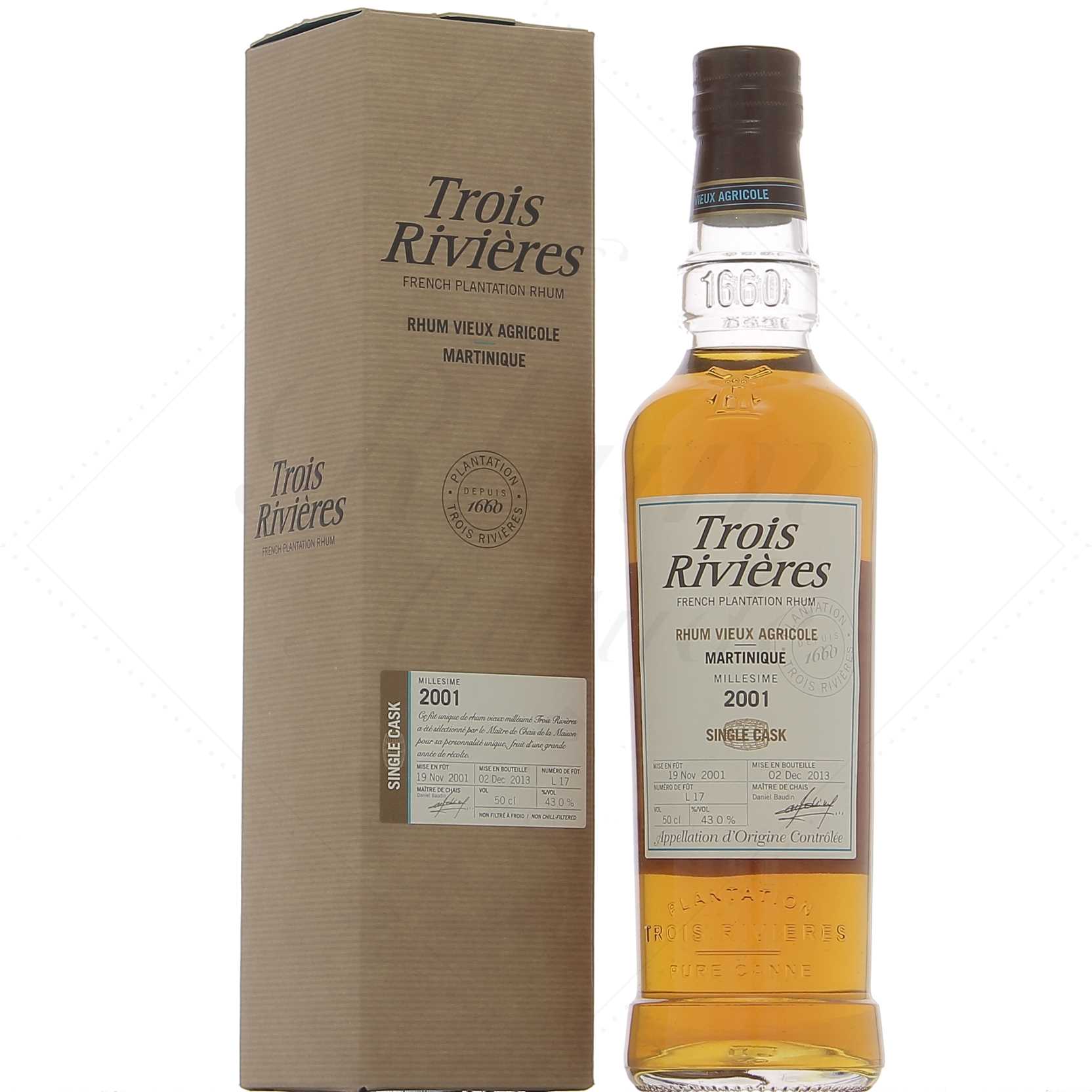 Trois Rivières Millésime 2001 fût L17 43°