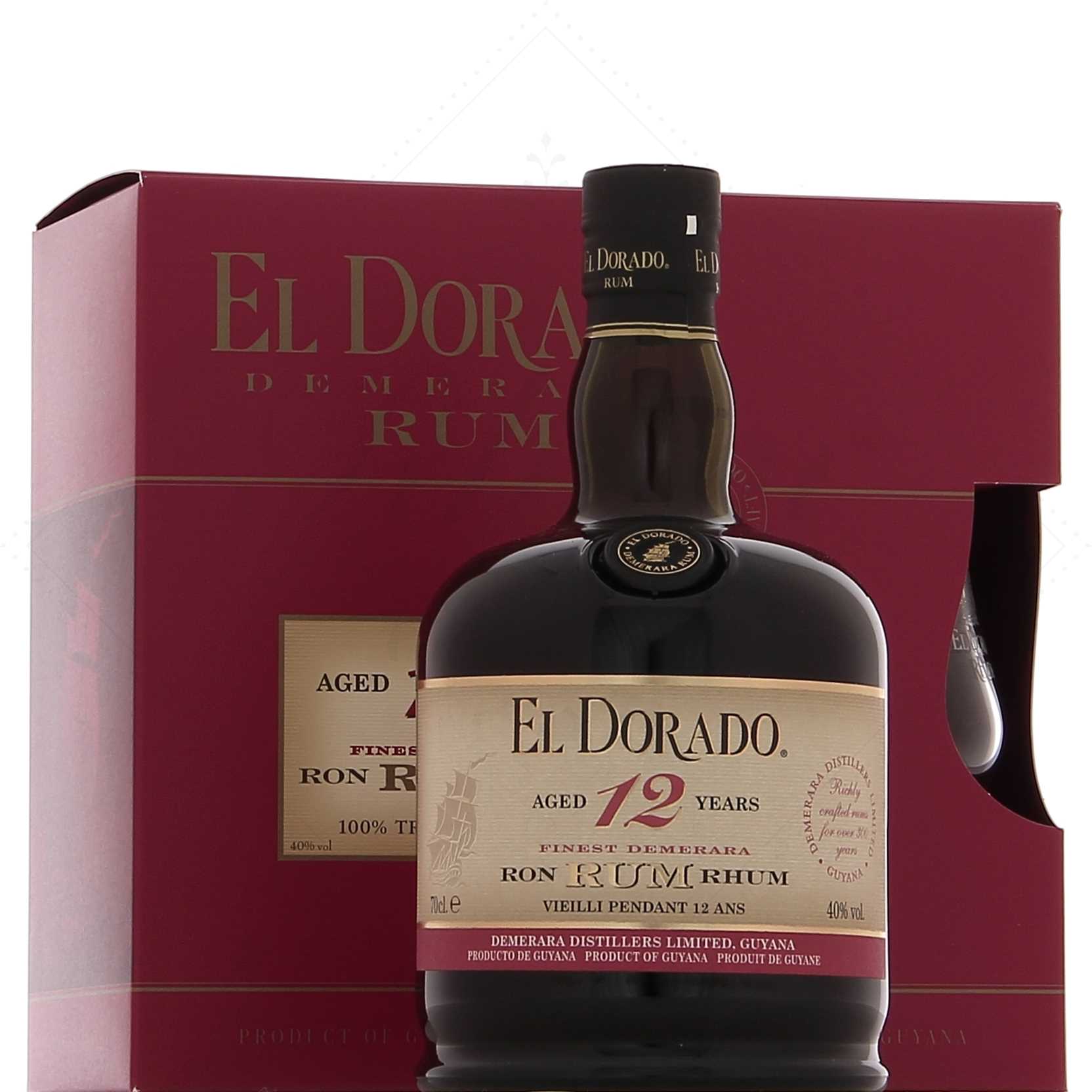 El Dorado 12 ans coffret 2 verres 40° – Image 2