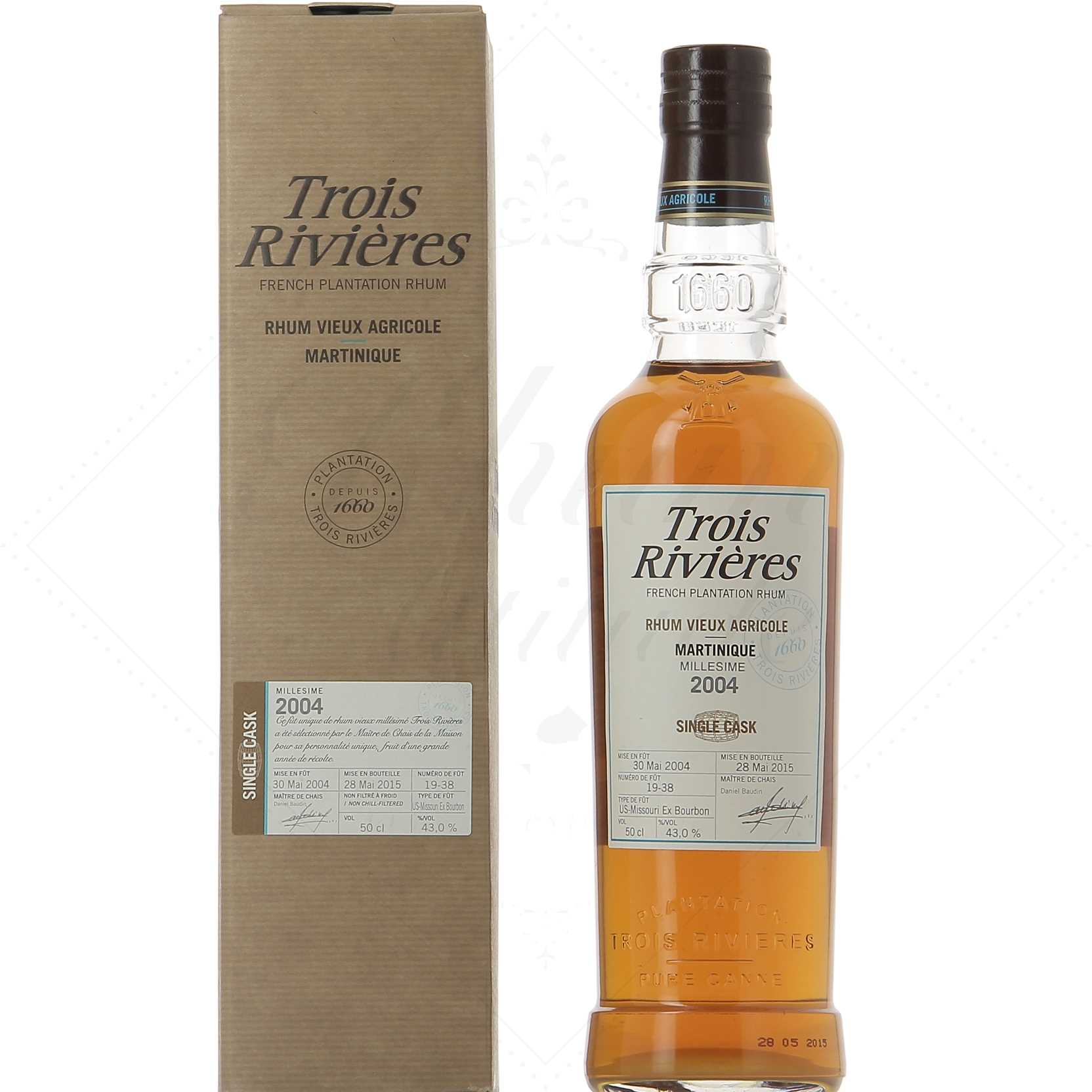 Trois Rivières Single Cask 2004 fût L19-38 43°