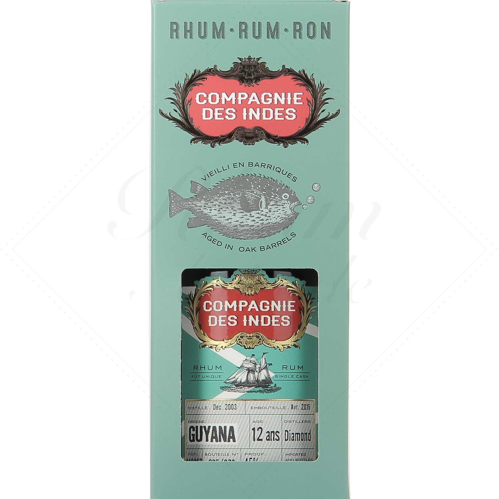 Compagnie des Indes Guyana Diamond Single Cask 12 ans 45°