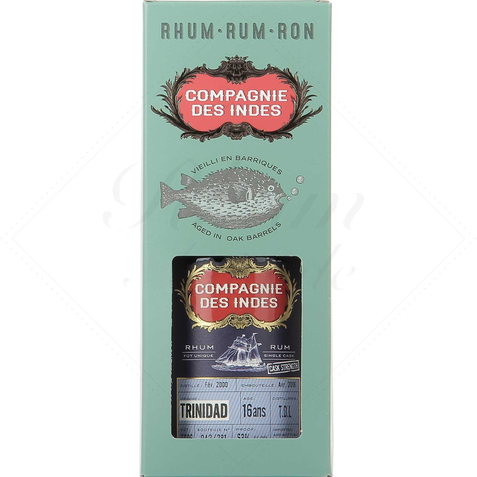 Compagnie des Indes Trinidad Distillers Brut de fût 16 ans 63°