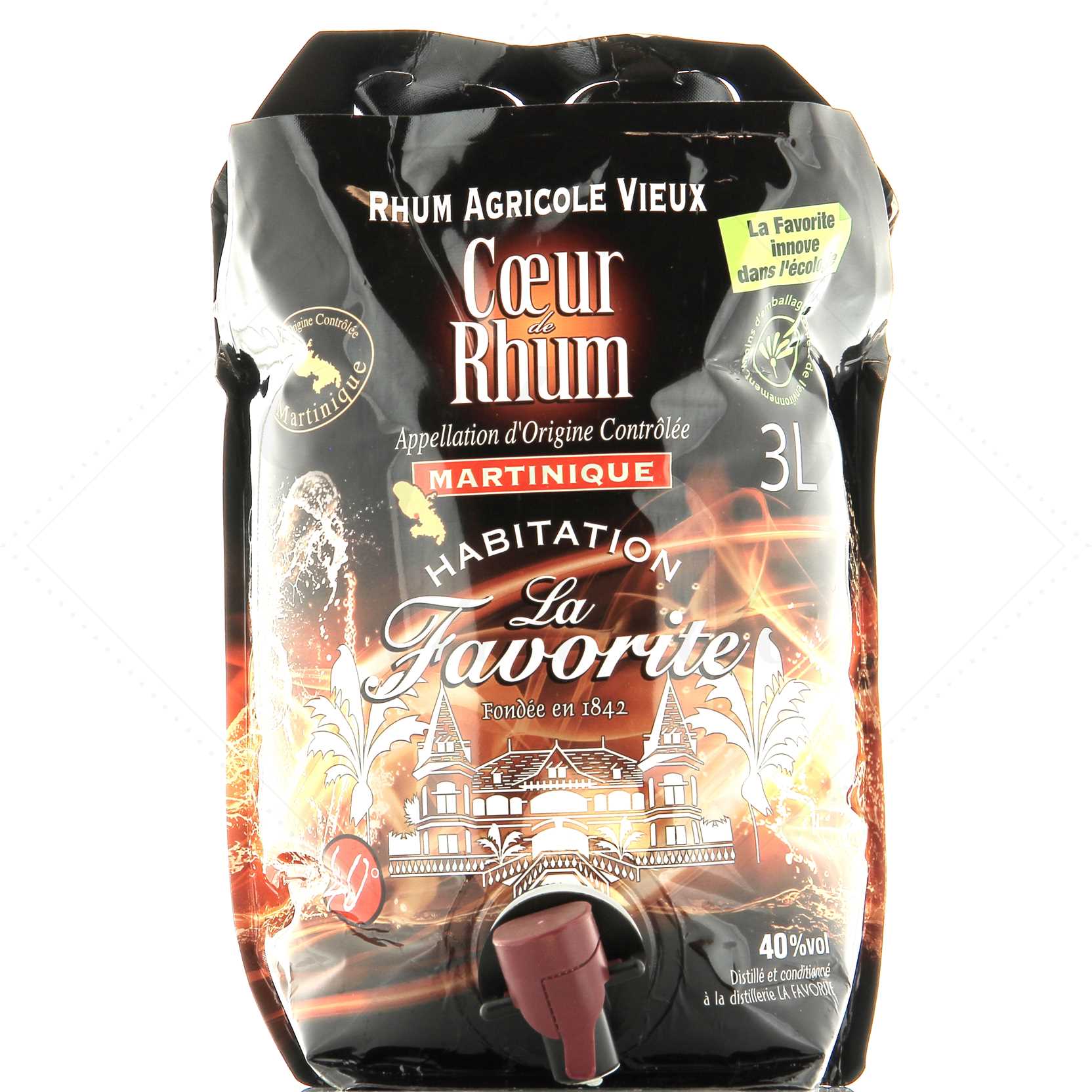 La Favorite Cœur de Rhum 4 ans d’âge 40° - 3 litres !