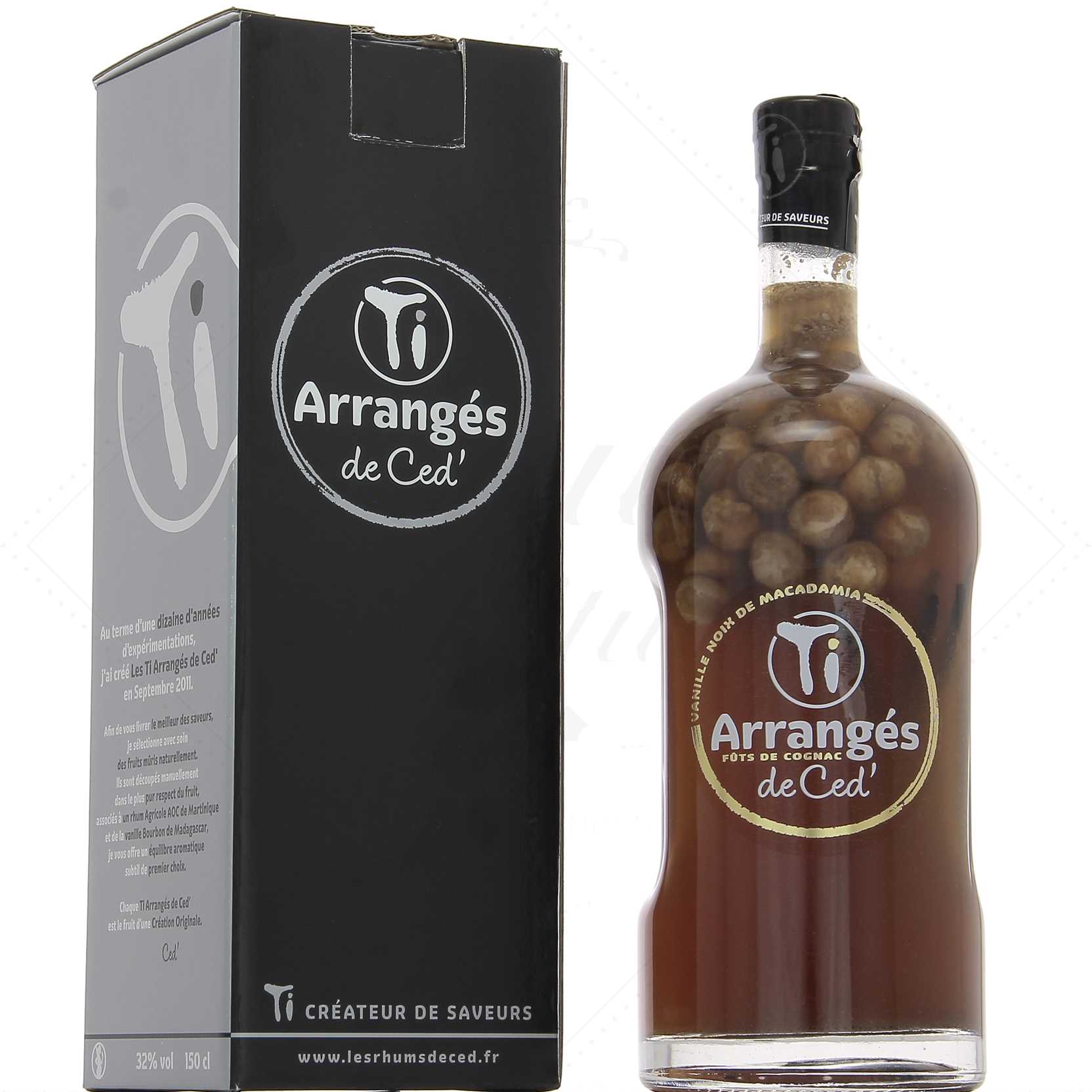Les Rhums de Ced Ti Arrangés Vanille Macadamia 32° - 1,5 litres !