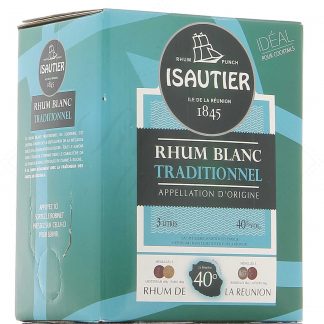 Isautier Blanc Traditionnel 40° - Cubi BIB Bag-In-Box 3 litres !