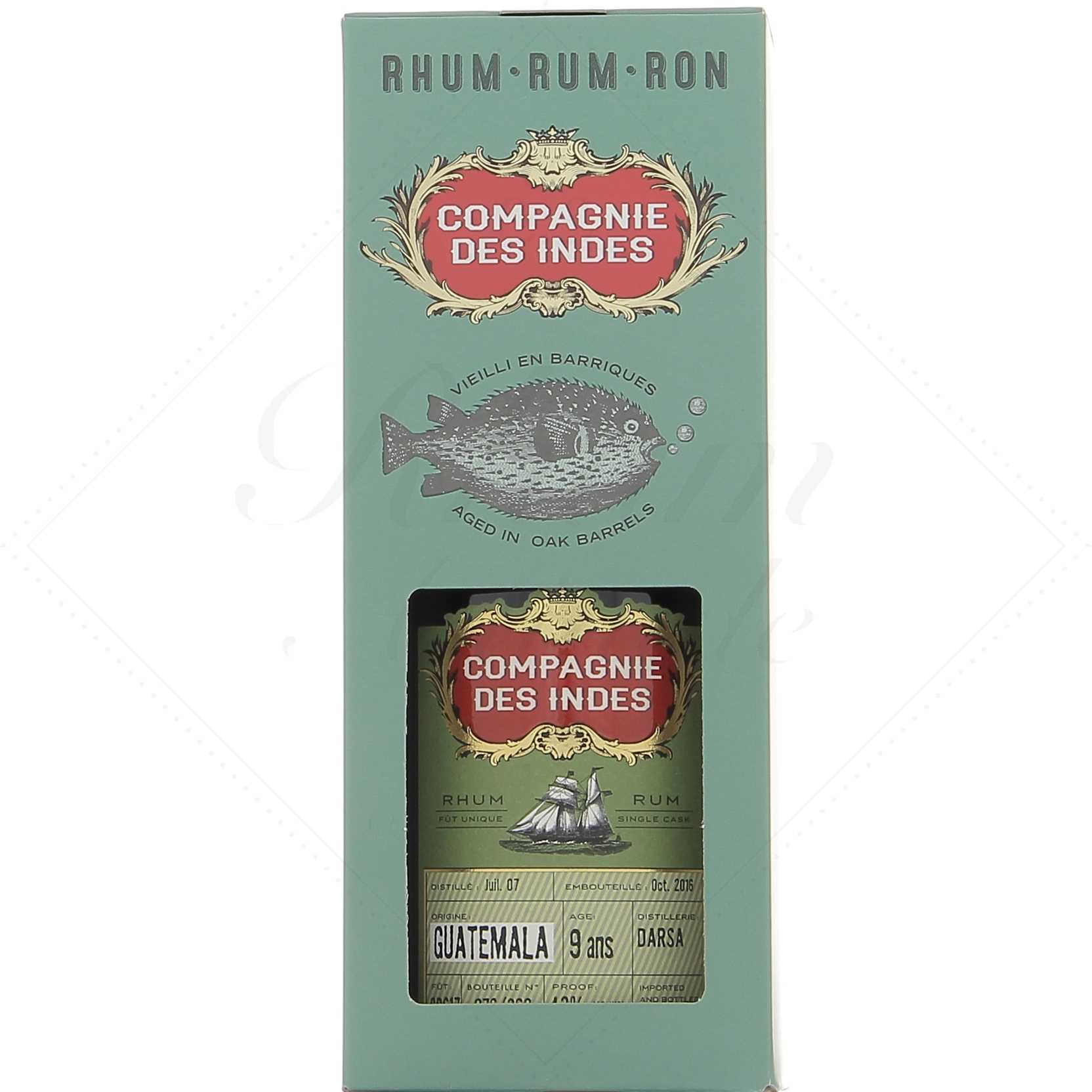 Compagnie des Indes Guatemala Single Cask 2007 9 ans 43°