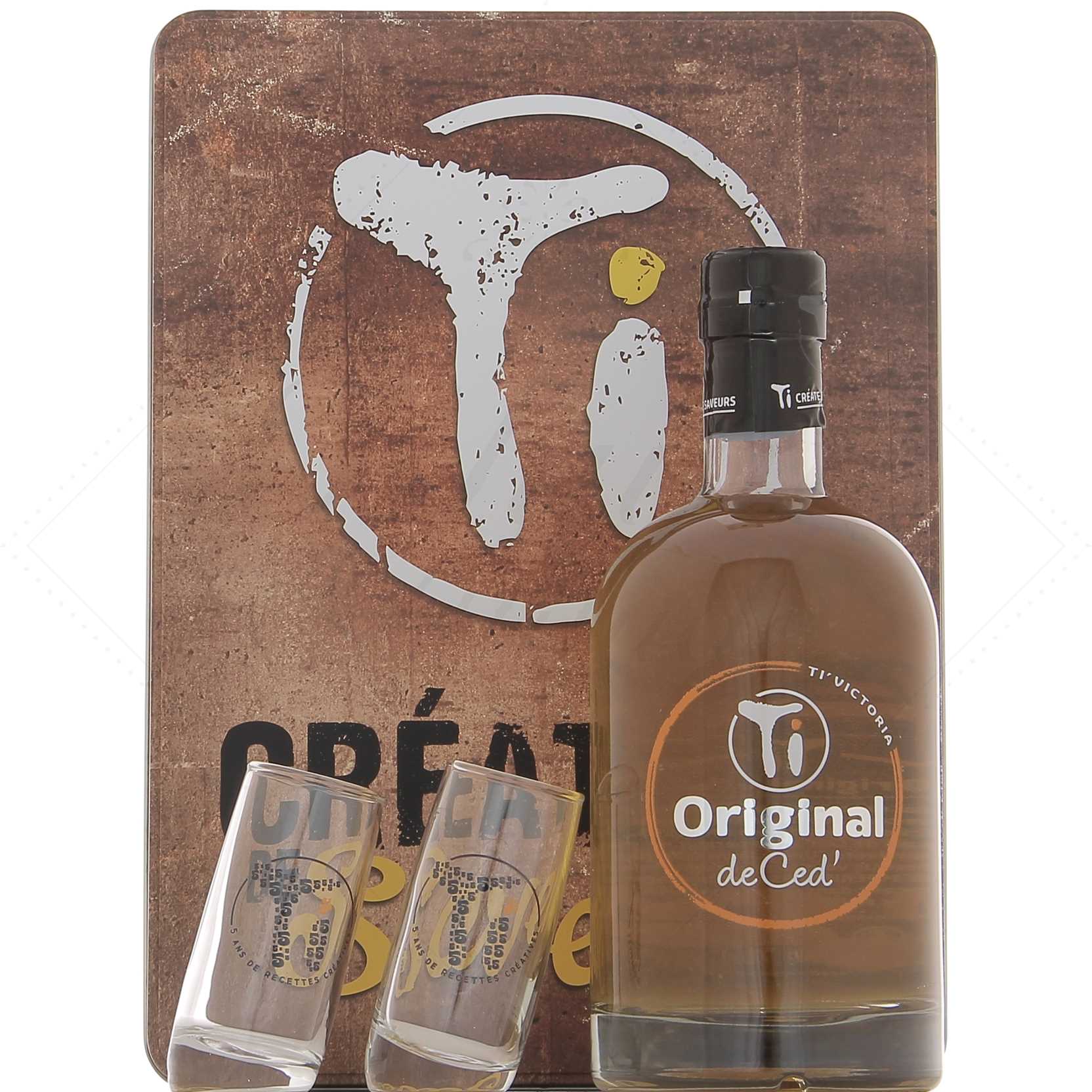 Les Rhums de Ced Coffret Ti Victoria + 2 verres 38°