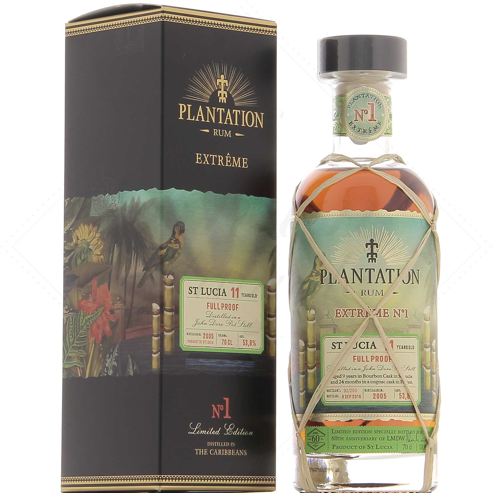 Plantation Rum 11 ans 2005 Extreme Saint Lucia 60 ans LMDW 53,8°