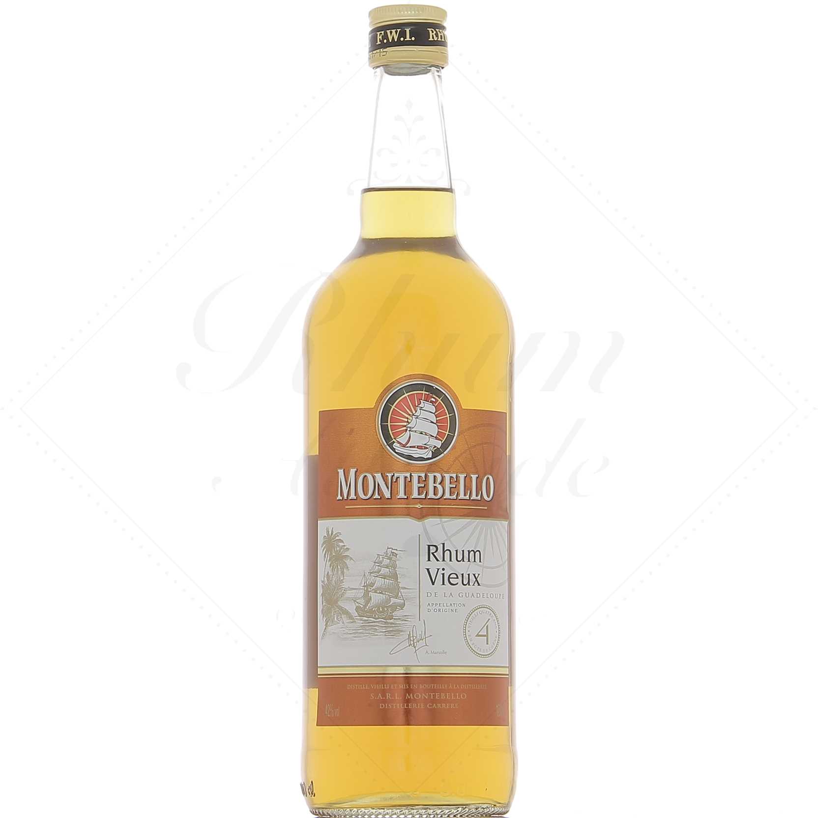 Montebello rhum vieux 4 ans 2010 42° - 1 litre !