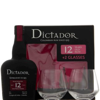 Dictador 12 ans coffret 2 verres 40°