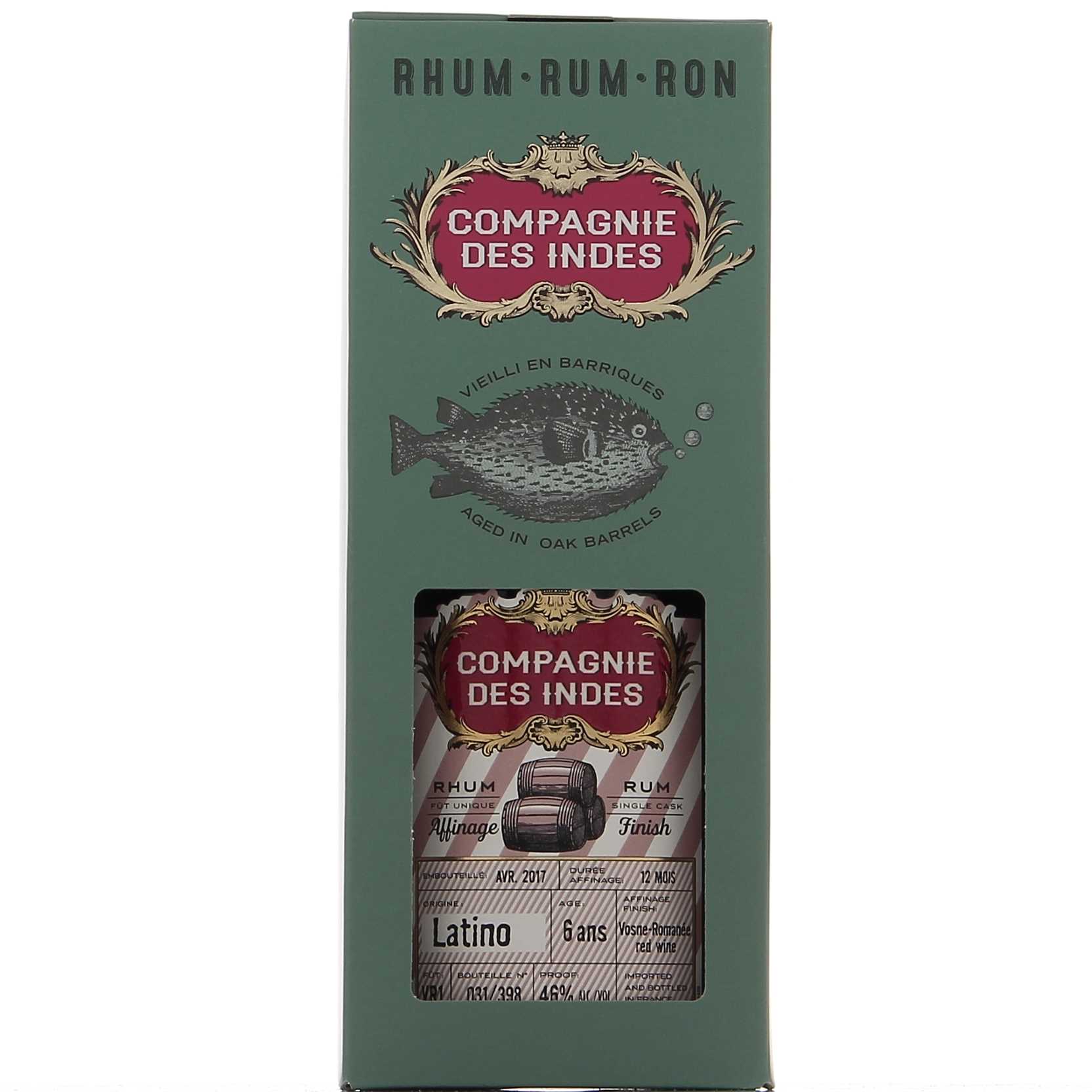 Compagnie des Indes Latino Vosne Romanée Finish 46°