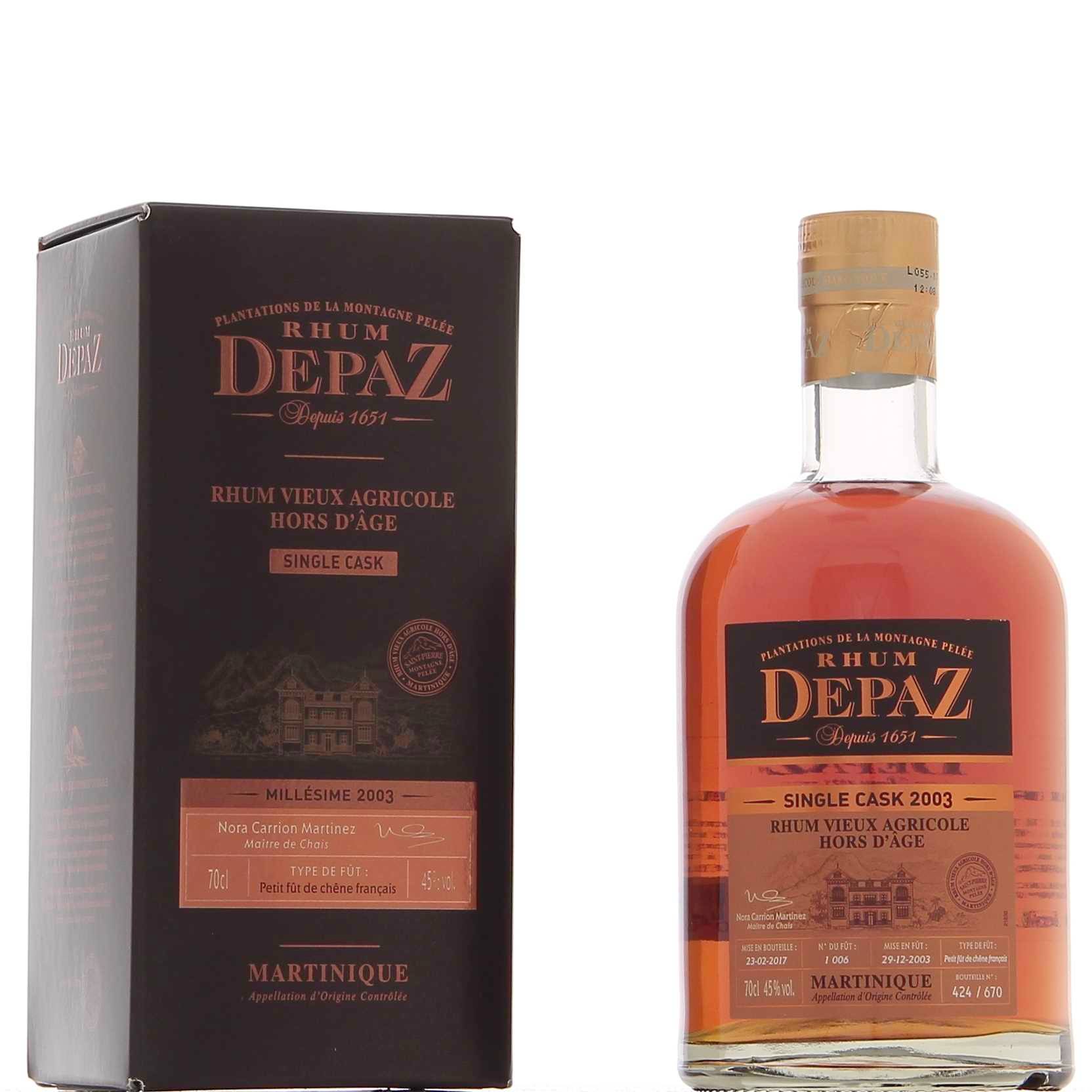 Depaz Single Cask 2003 45°