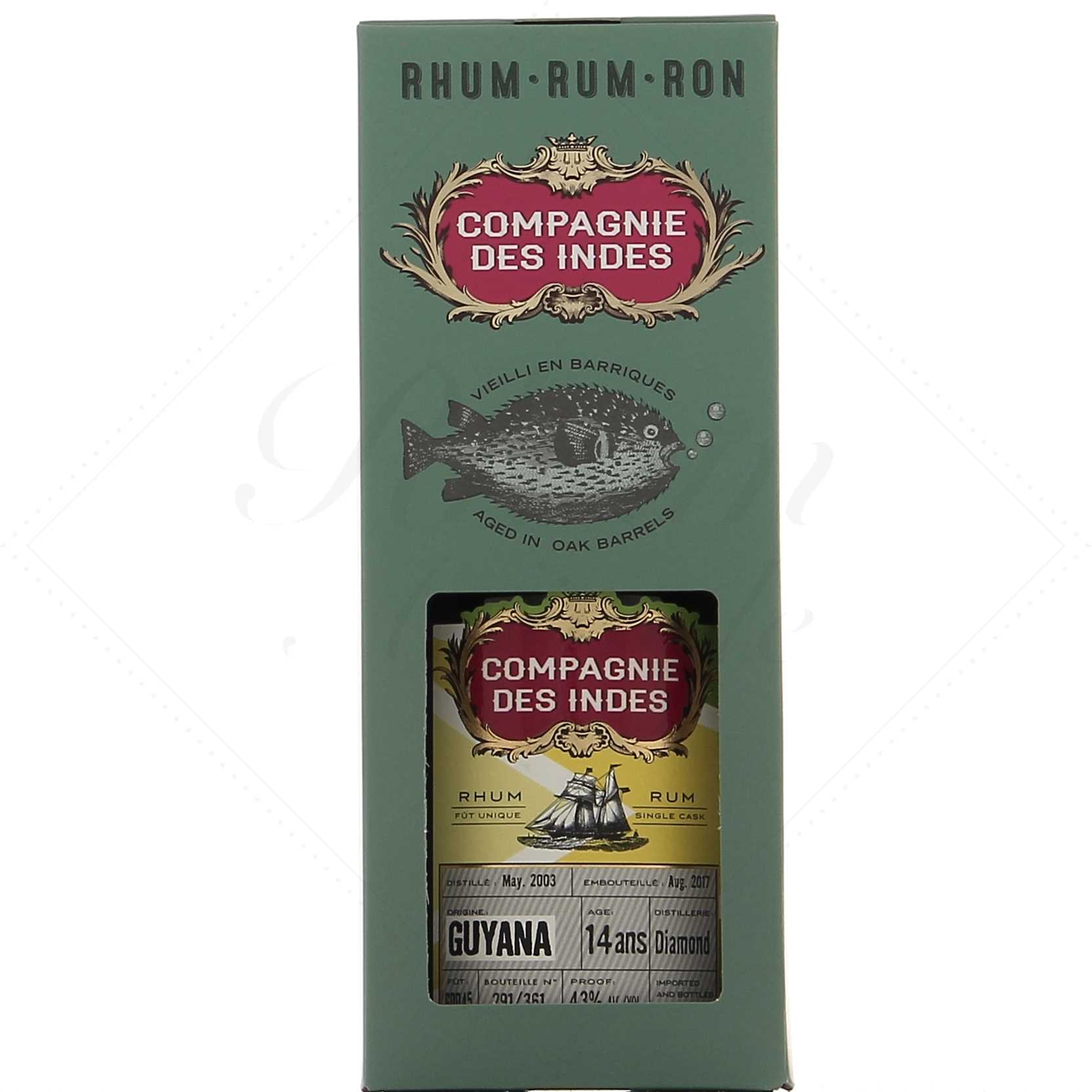 Compagnie des Indes Guyana Diamond Single Cask 14 ans 43°