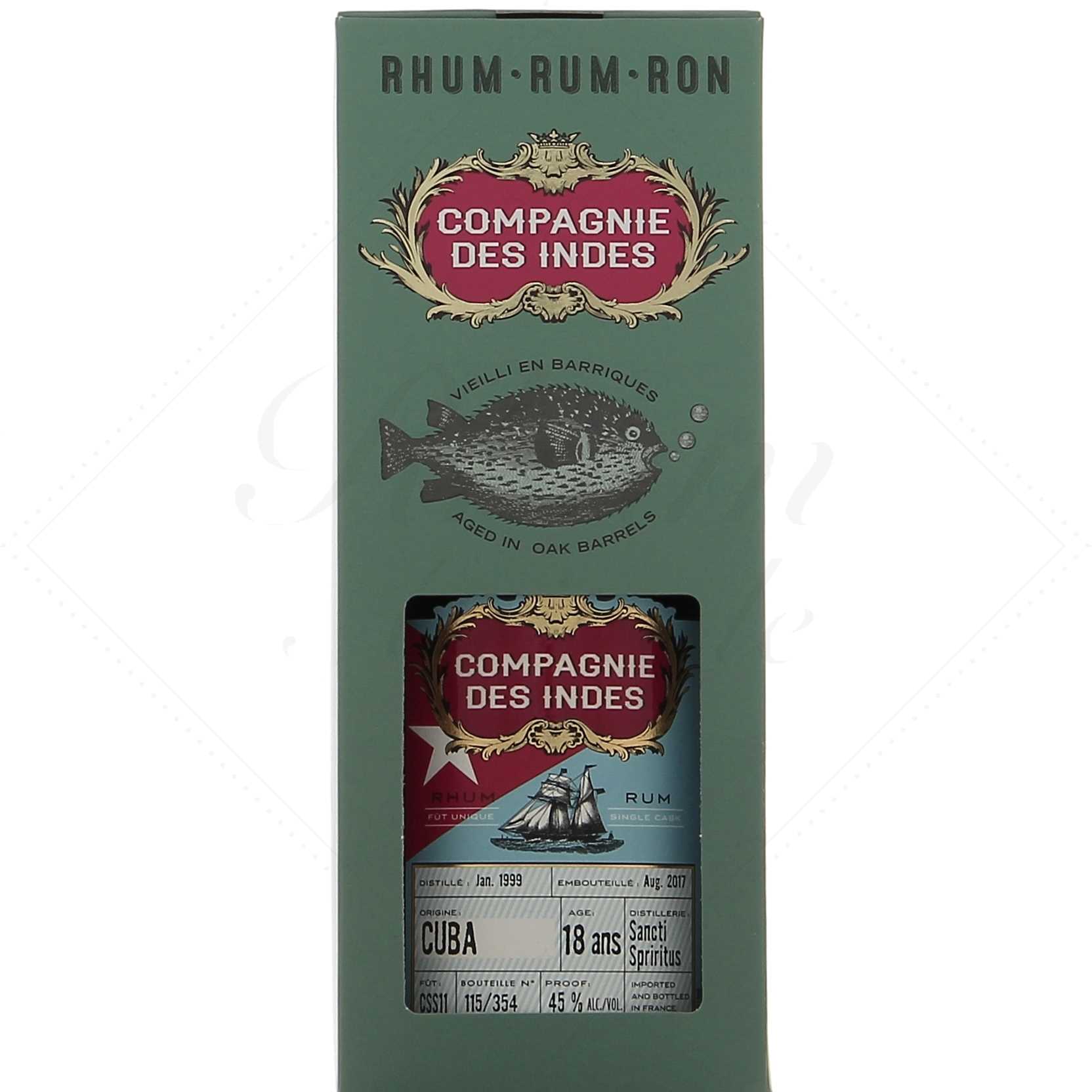 Compagnie des Indes Cuba 18 ans Sancti Spiritus 45°