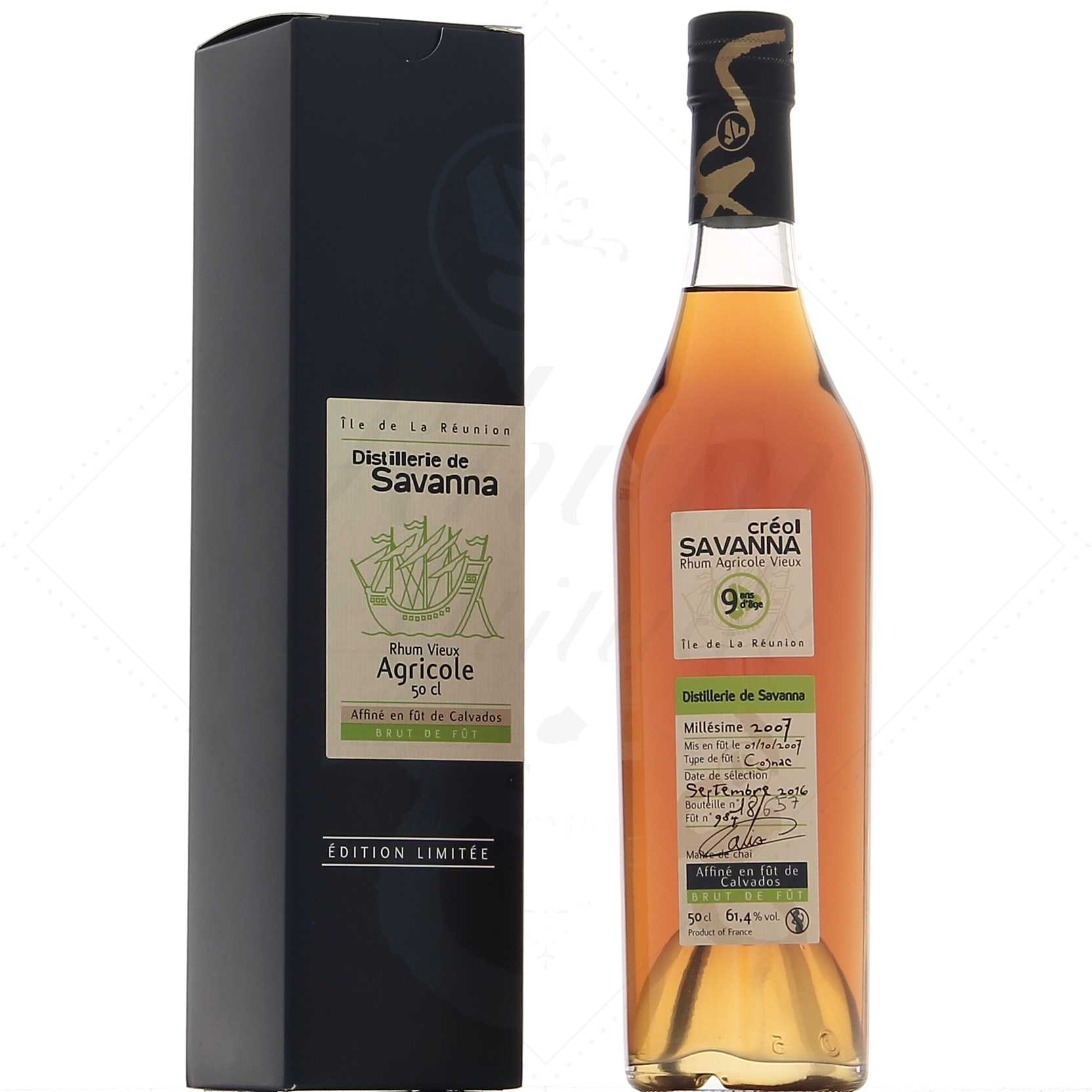 Savanna 9 ans 2007 Brut de Fût Agricole Calvados Finish 61,4°