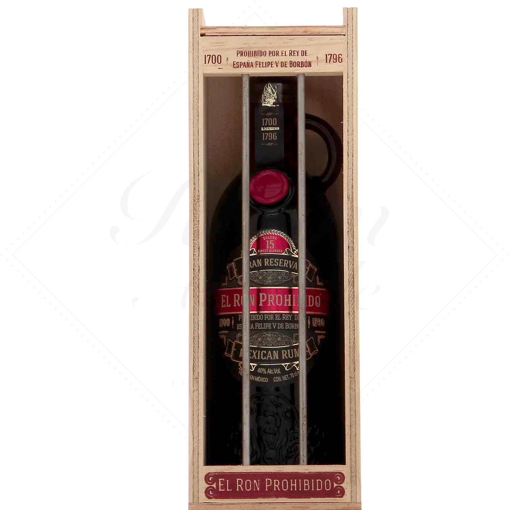 El Ron Prohibido Gran Reserva 15 ans coffret prison 40°