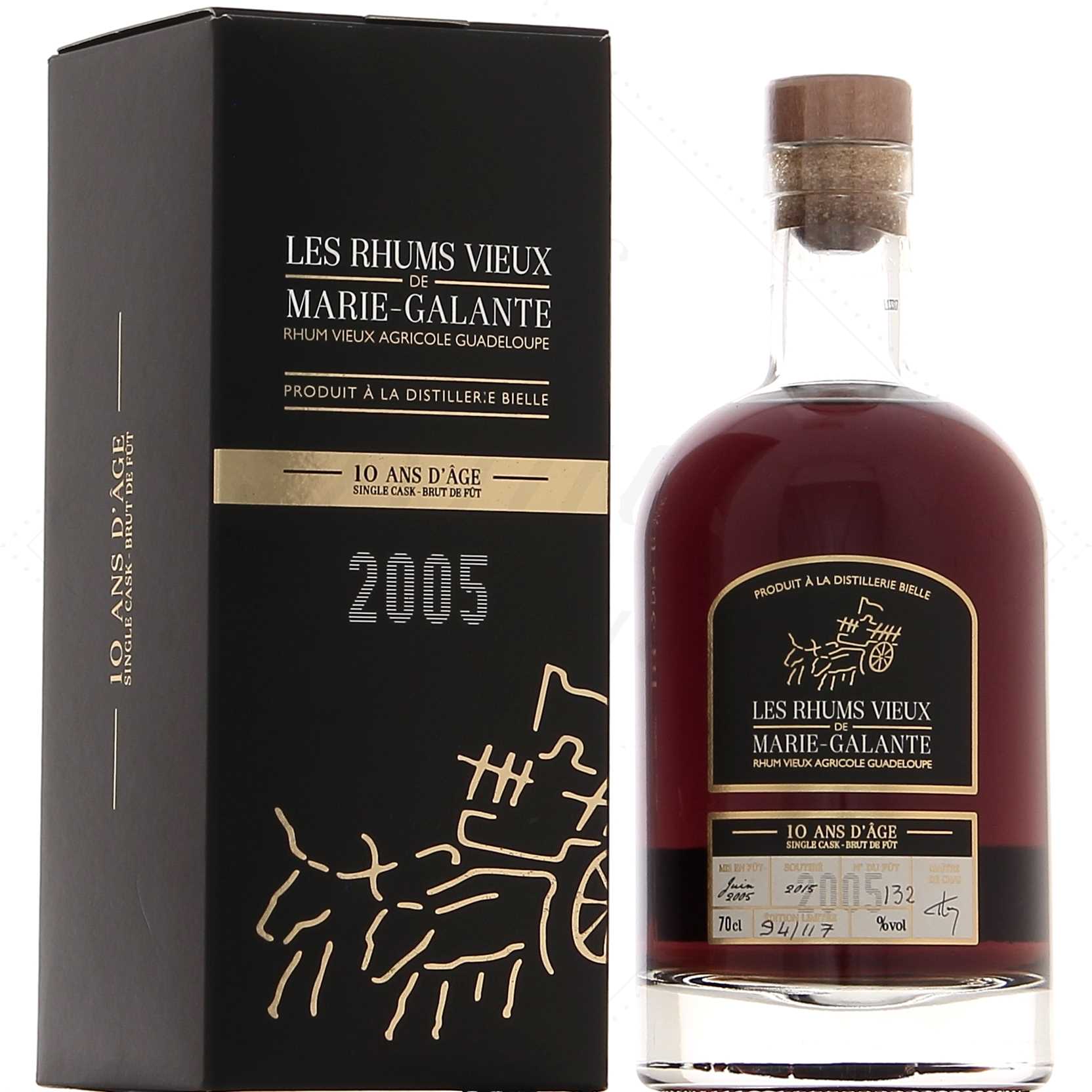 Les Rhums Vieux de Marie–Galante Bielle 2005 Single Cask #137 55,7°