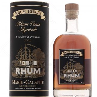 Bielle 2009 brut de fût n°101 la confrérie du rhum 52,3°