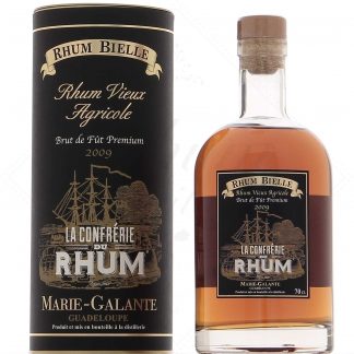 Bielle 2009 brut de fût n°106 la confrérie du rhum 52,6°