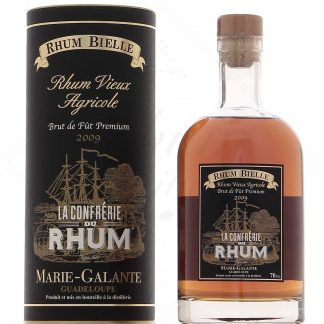 Bielle 2009 brut de fût n°107 la confrérie du rhum 52,1°