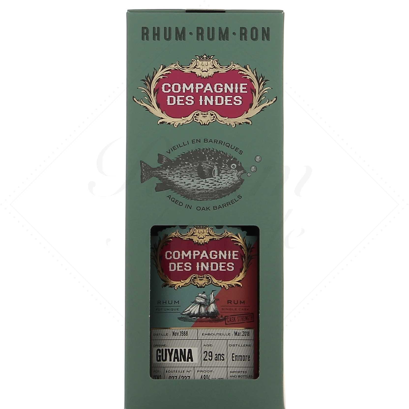 Compagnie des Indes Guyana Enmore 1988 Brut de Fût 29 ans 48°