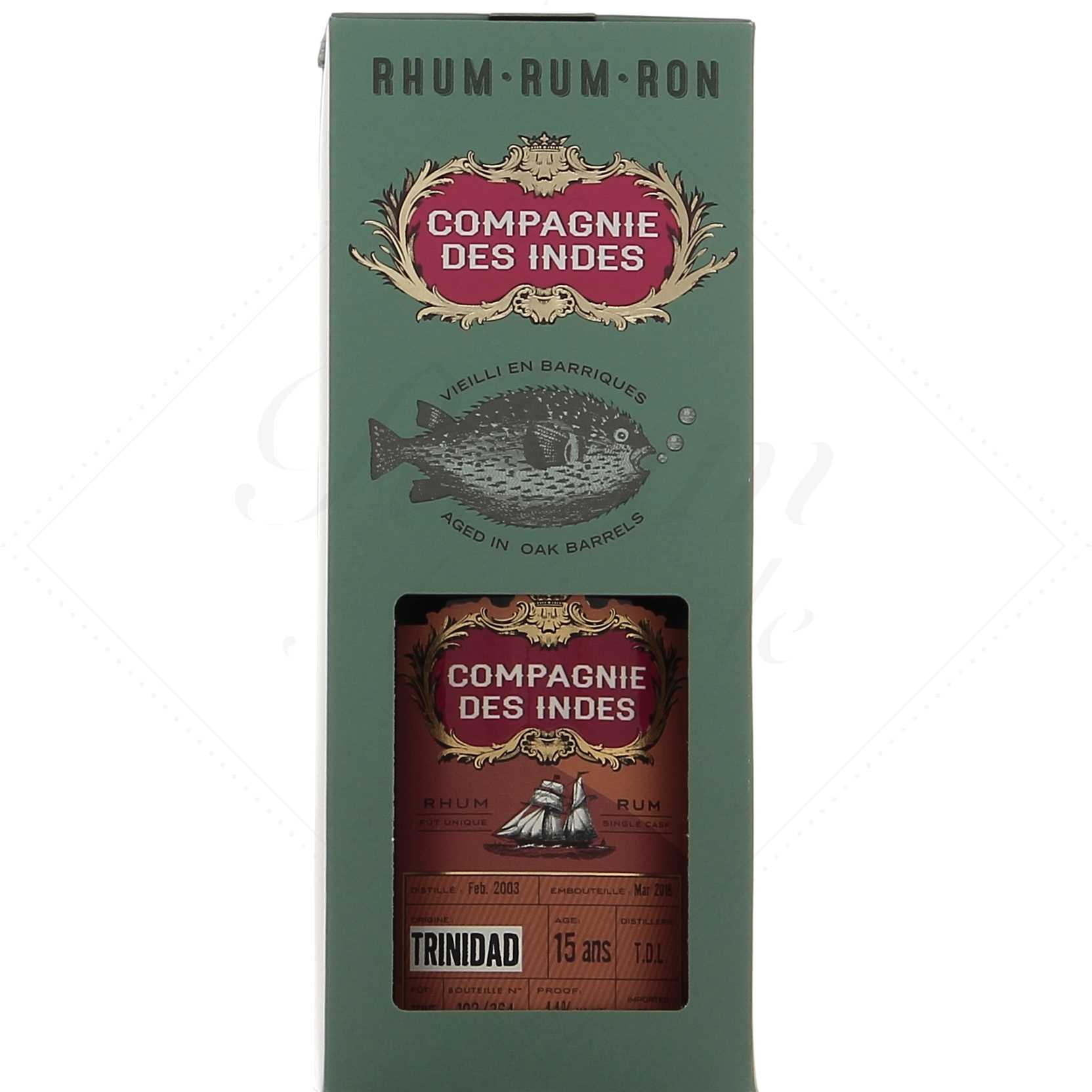 Compagnie des Indes Trinidad TDL 15 ans 44°