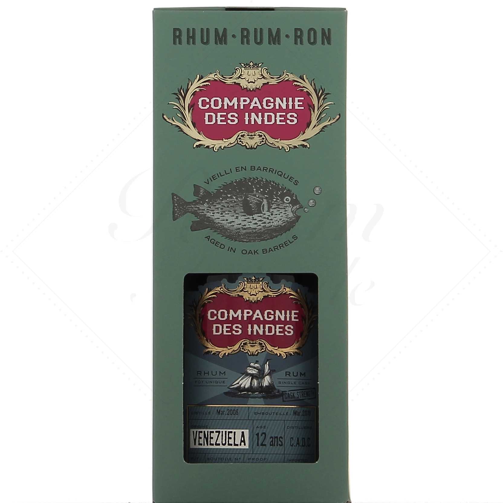 Compagnie des Indes Venezuela C.A.D.C. Brut de fût 12 ans 58°