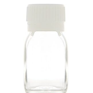 Flacon verre 3cl avec sa capsule inviolable autojointante PP28