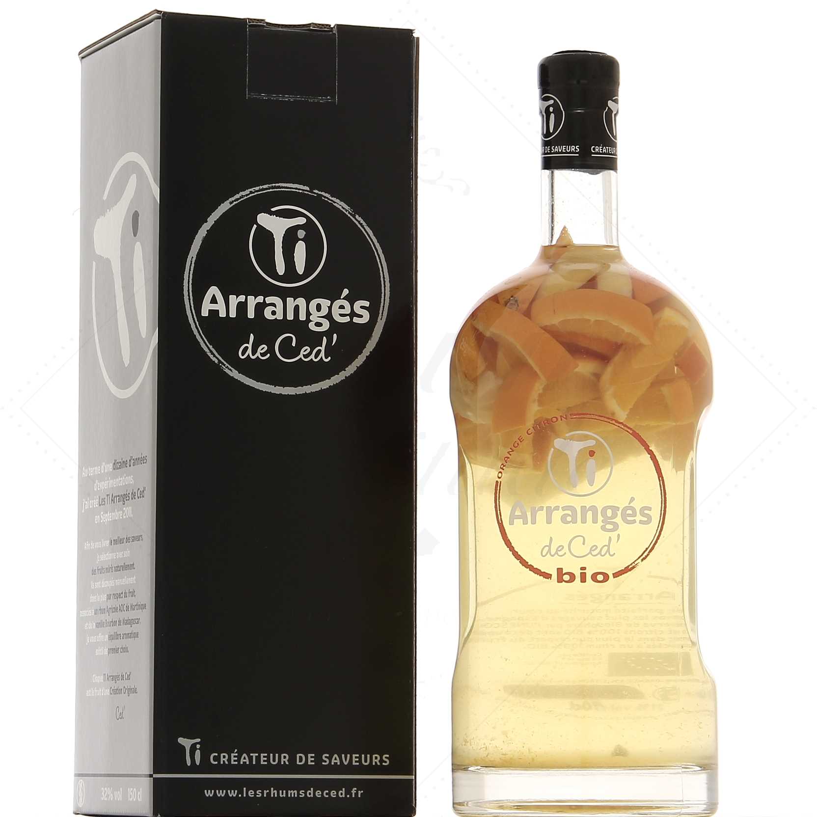 Les Rhums de Ced Ti Arrangés Orange Citron 100% bio 21° - 1,5 litres !