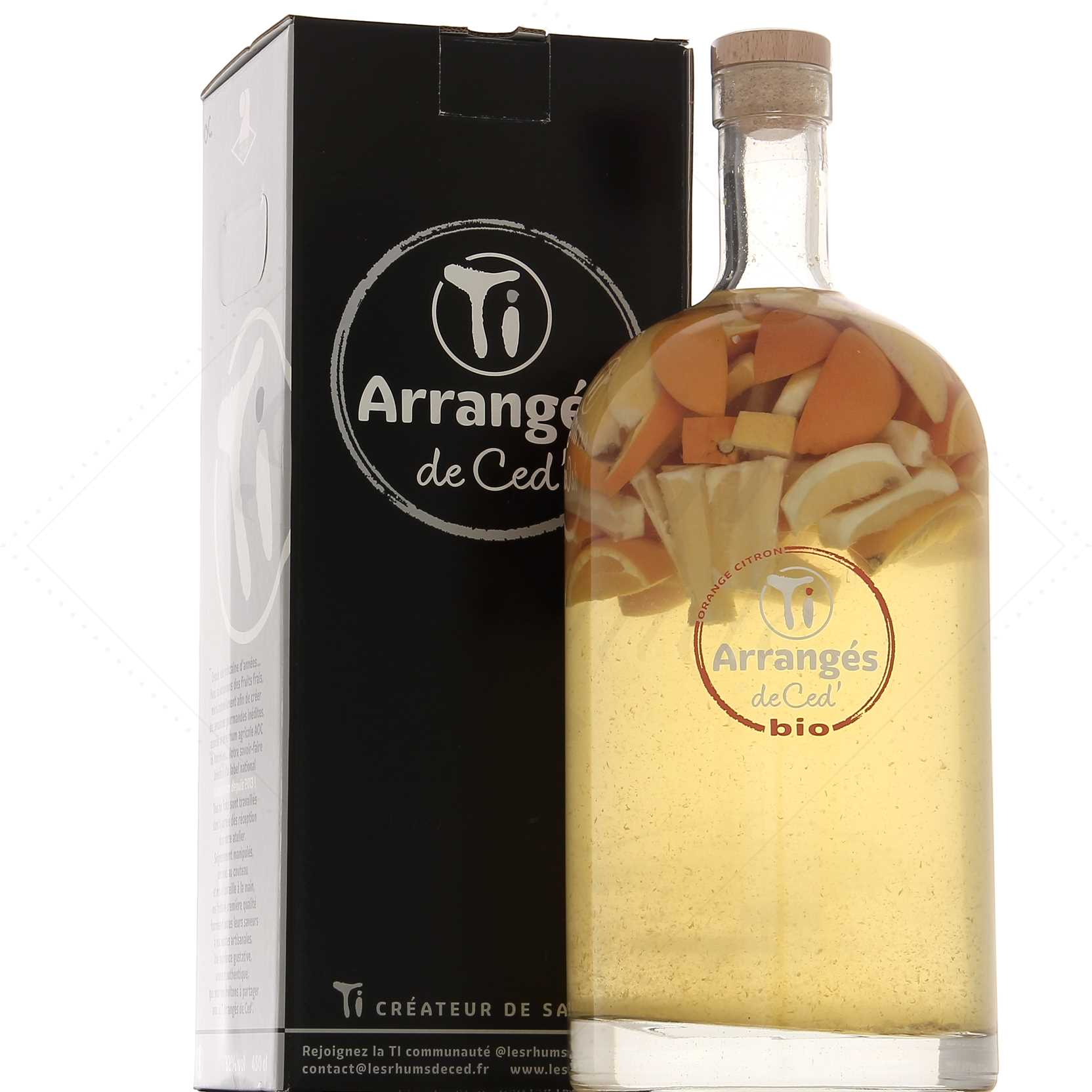 Les Rhums de Ced Ti Arrangés Orange Citron 100% bio 21° - 4,5 litres !
