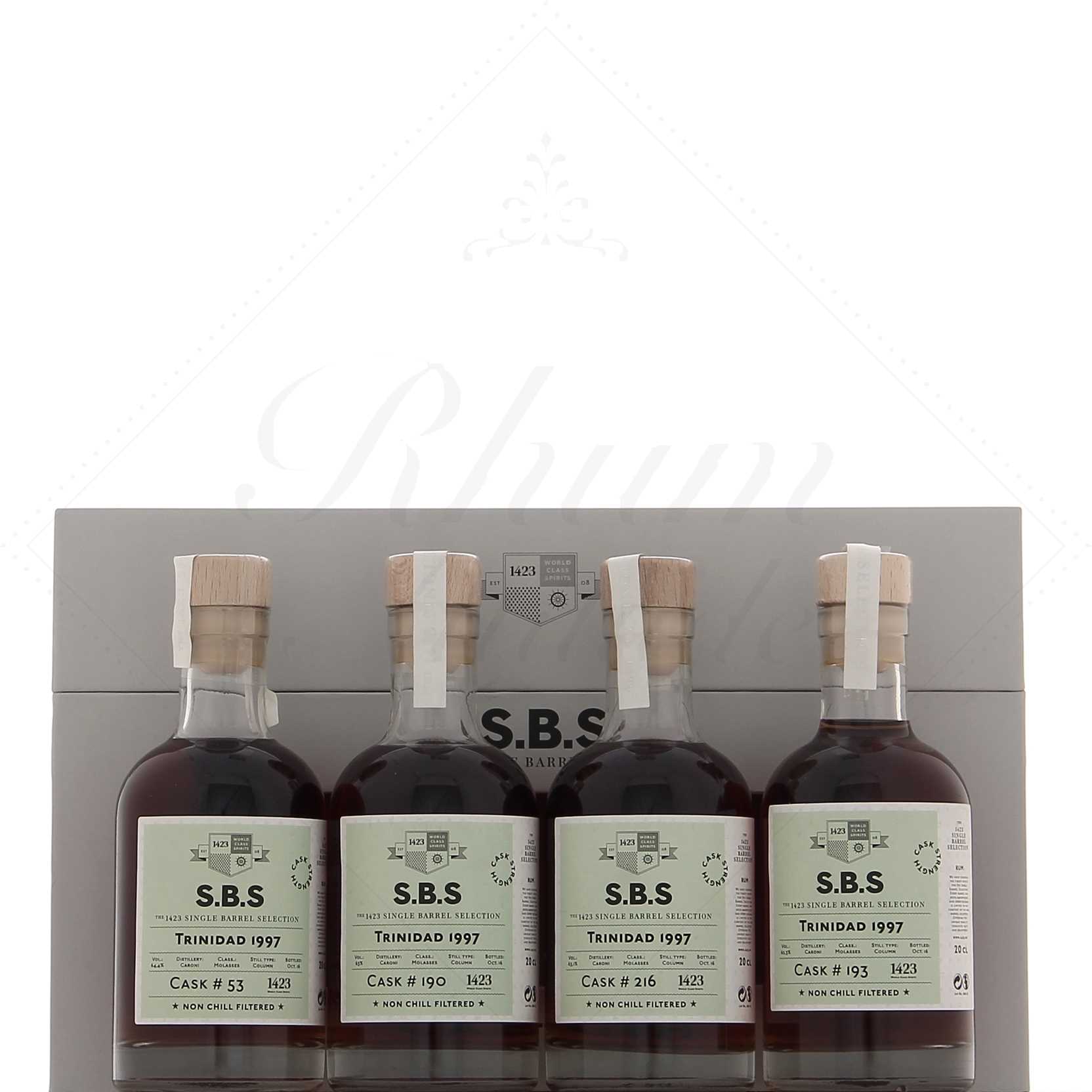1423 SBS Trinidad Caroni 1997 Cask Strength – coffret 4 fûts 63,3°