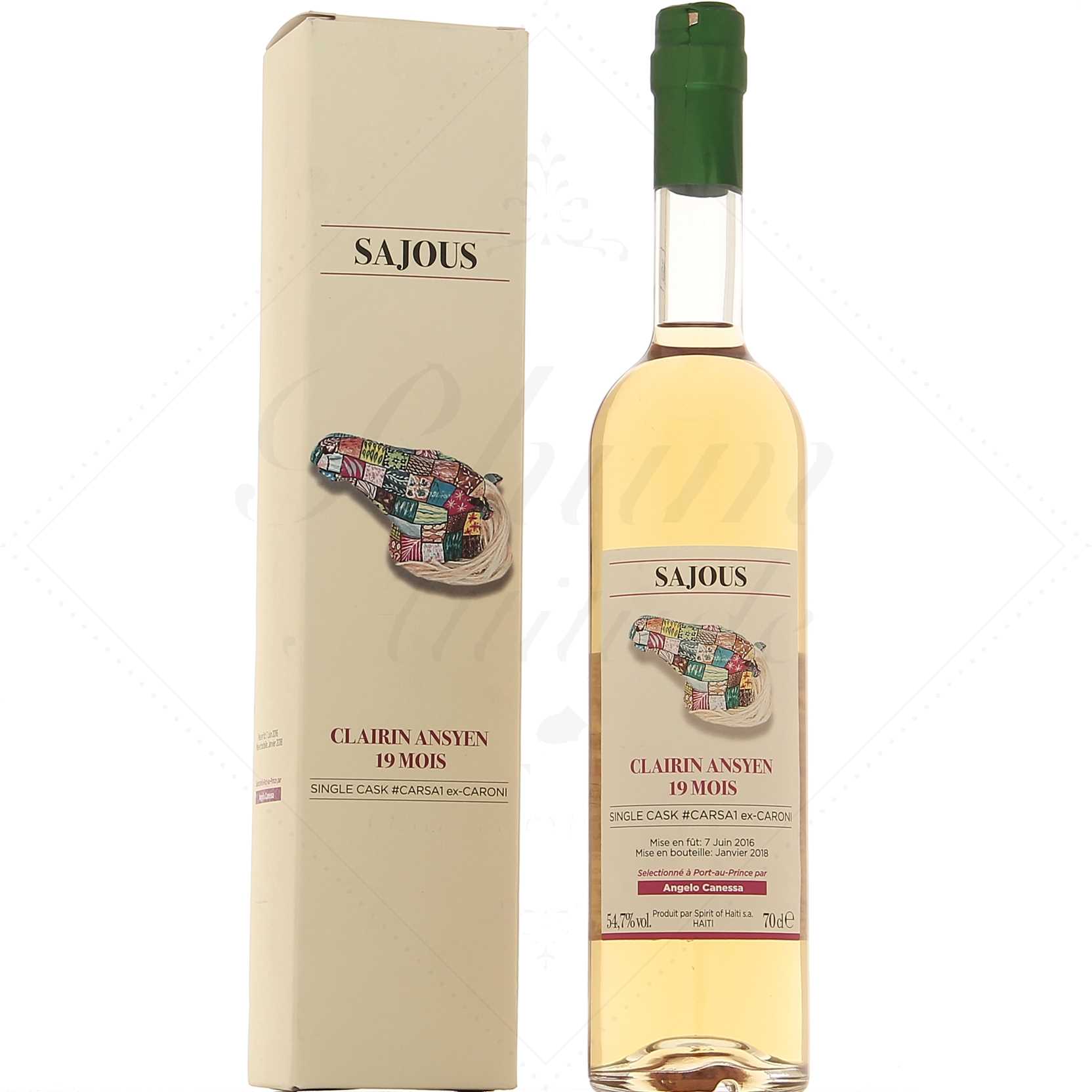 Clairin Ansyen Sajous 19 Mois 2015 Single Cask fût n°CARSA1 54,7°