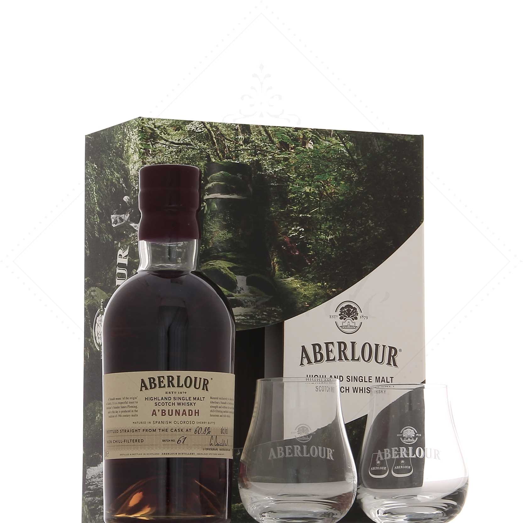 Aberlour A'bunadh 60,8° batch #61 en coffret 2 verres