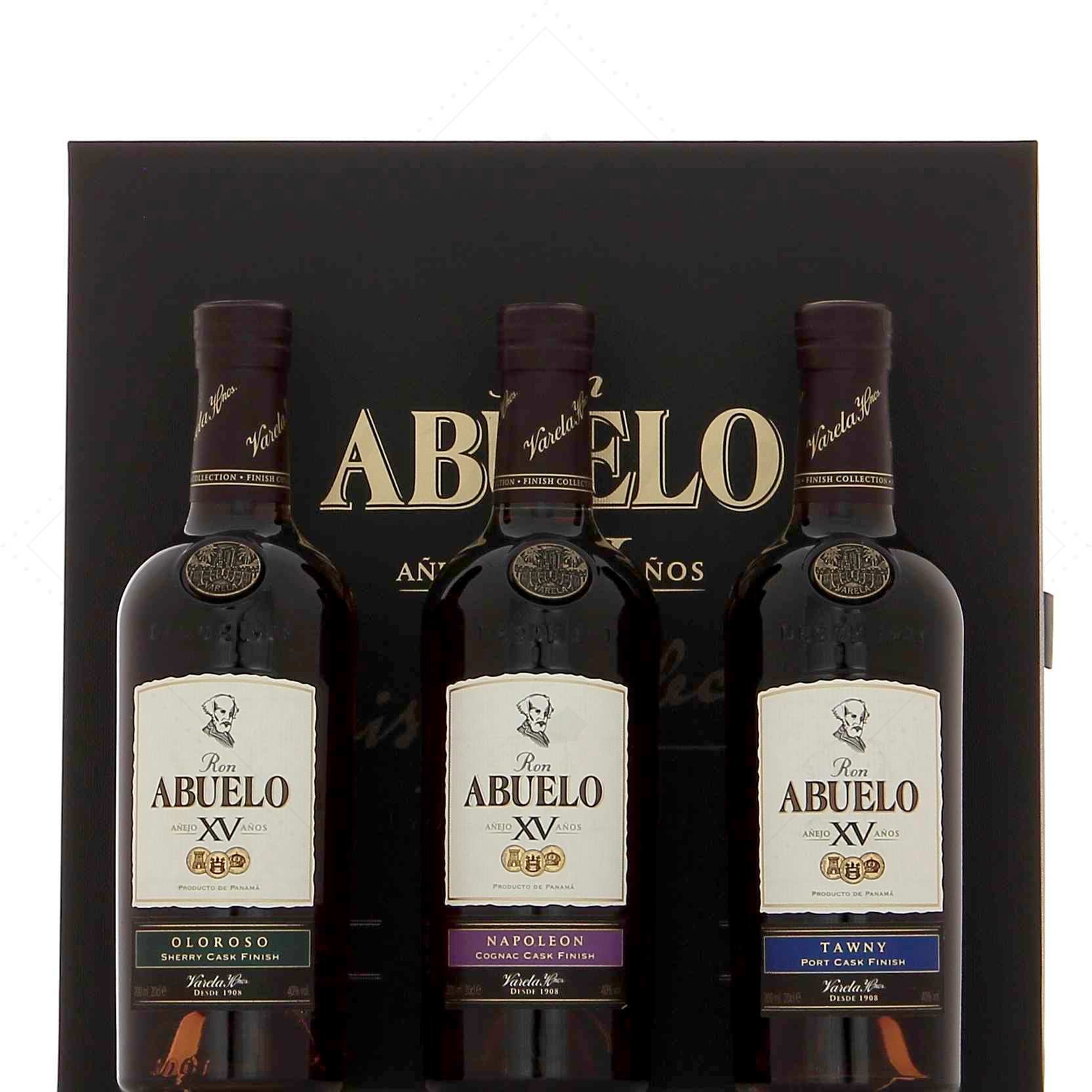 Coffret découverte Abuelo 3 finitions 15 ans d’âge 3x20 cl 40°