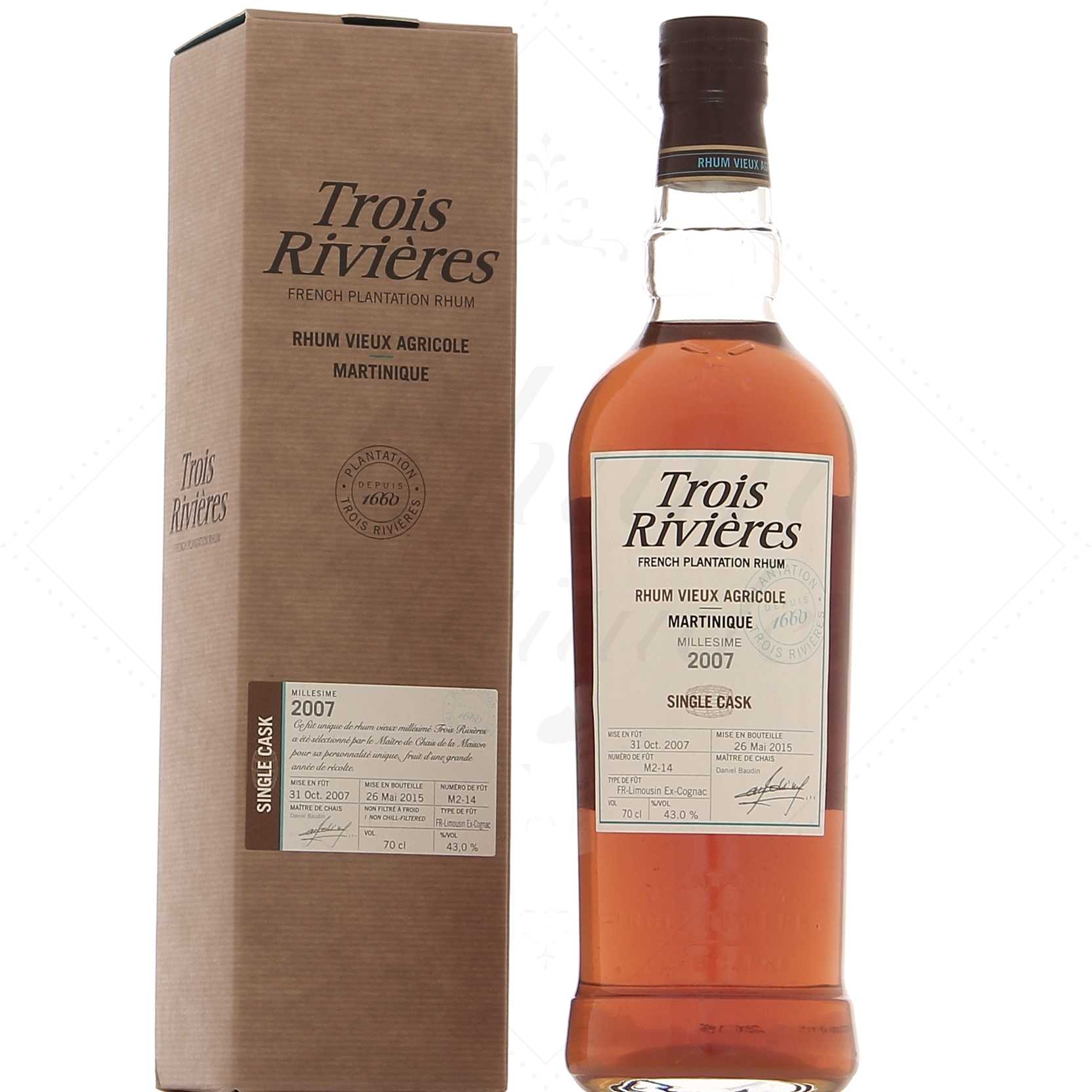 Trois Rivieres Single Cask 2007 Fût M2-14 43°