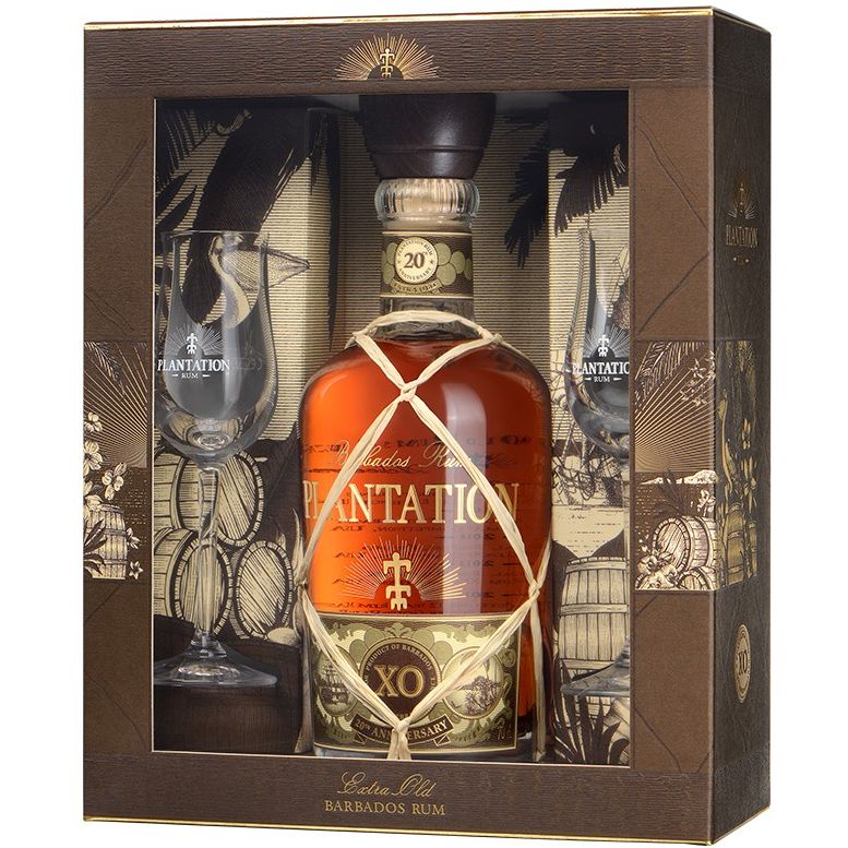 Plantation Rum Barbados XO 20th Anniversary Coffret 2 verres tulipe 40°