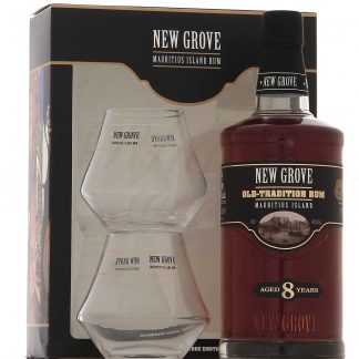 New Grove 8 ans Coffret 2 verres 40°
