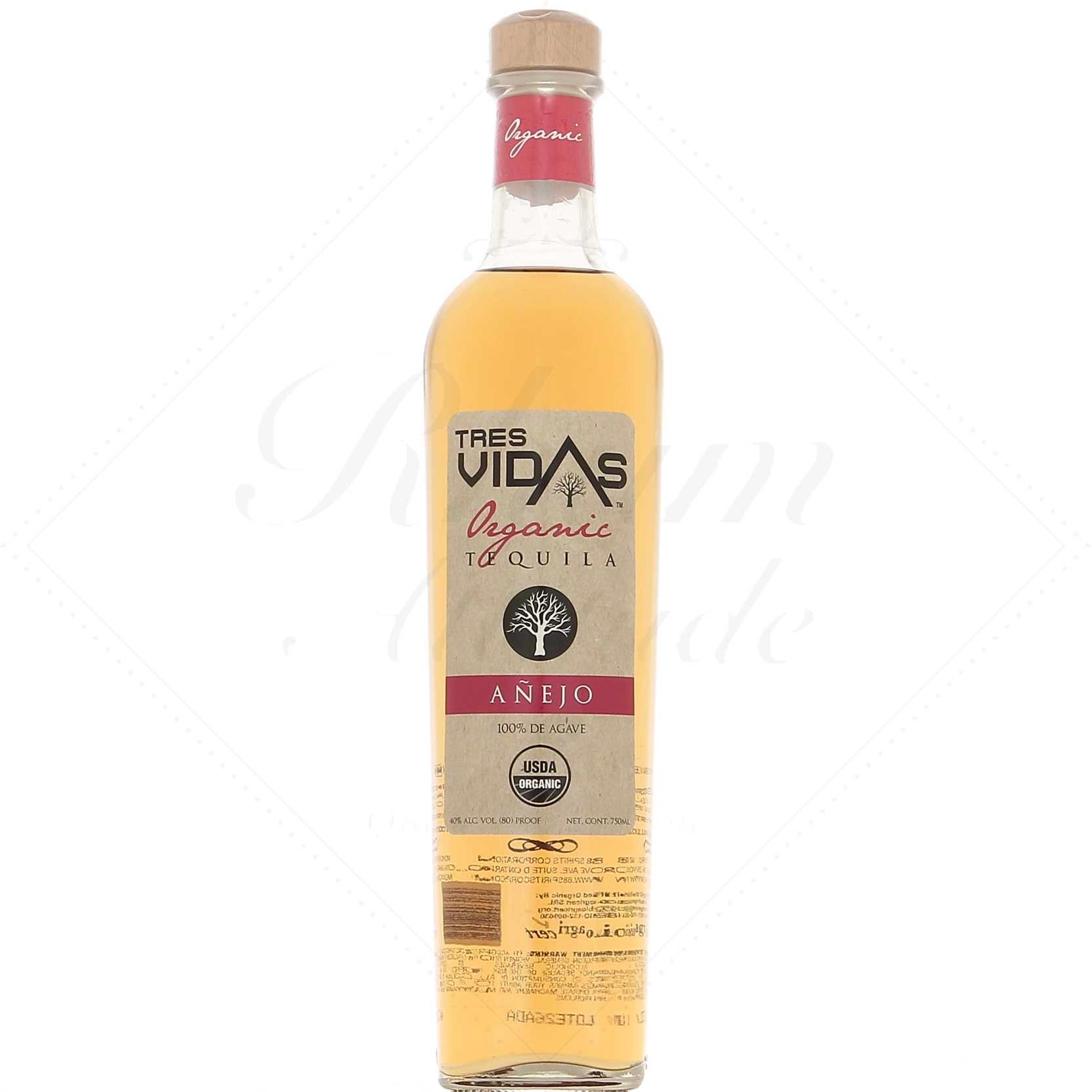 Tres Vidas Anejo Organic Tequila 40°