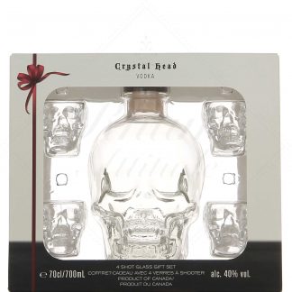 Vodka Crystal Head Coffret 4 verres 40°