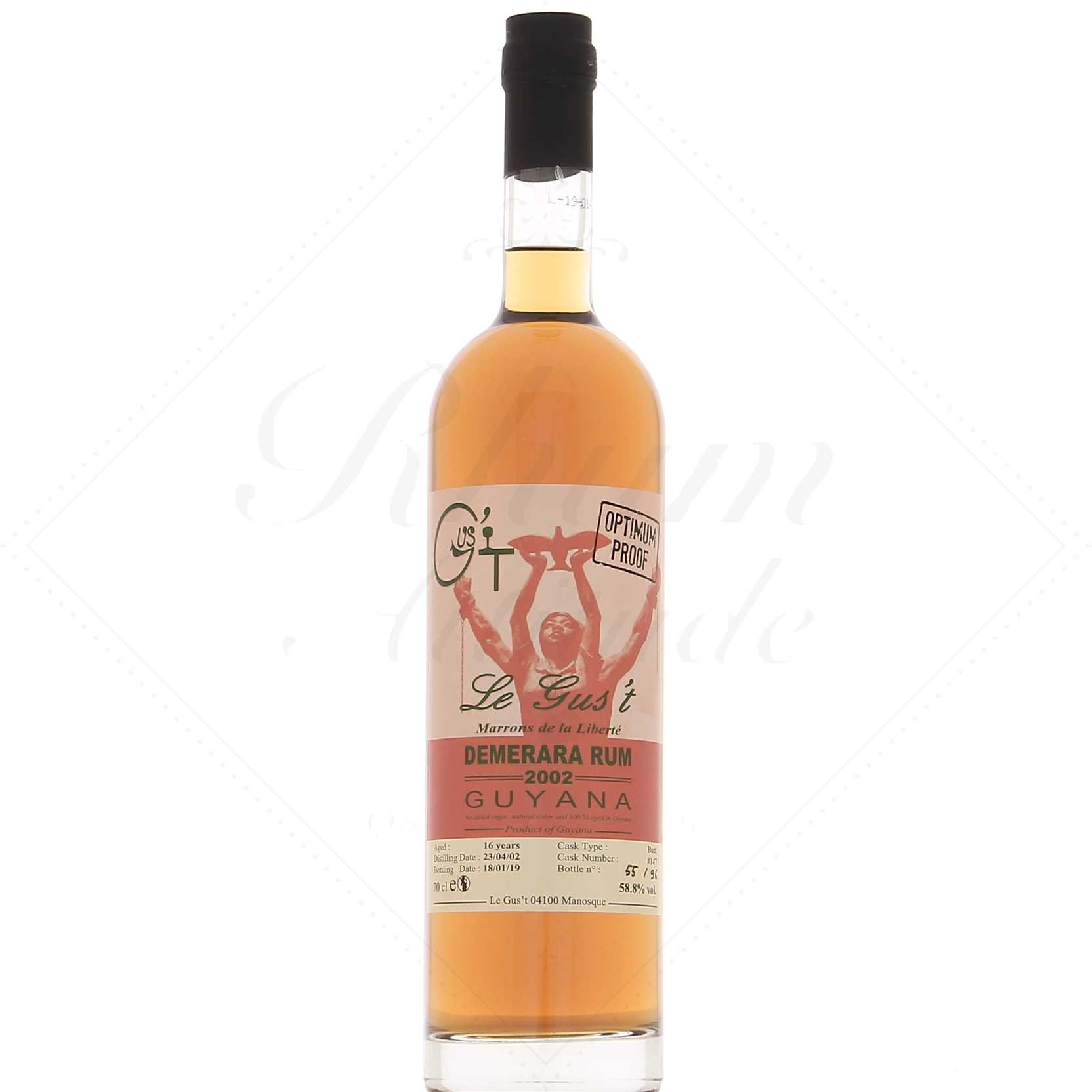 Le Gus't Demerara Marrons de la Liberté 2002 Optimum Proof 58,8°