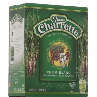 Rhum Charrette blanc 49° – Cubi BIB Bag-In-Box 3 litres !