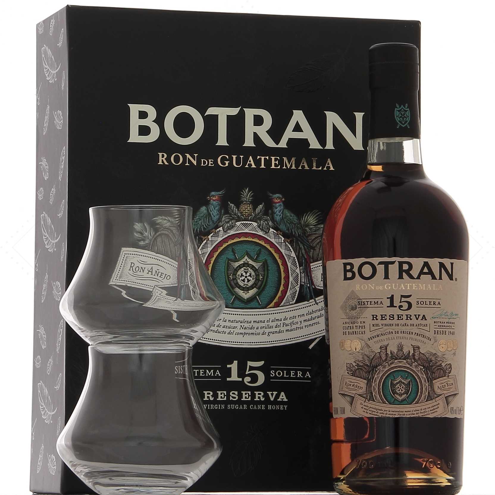 Botran 15 Coffret 2 verres Warm Chef & Sommelier 40°