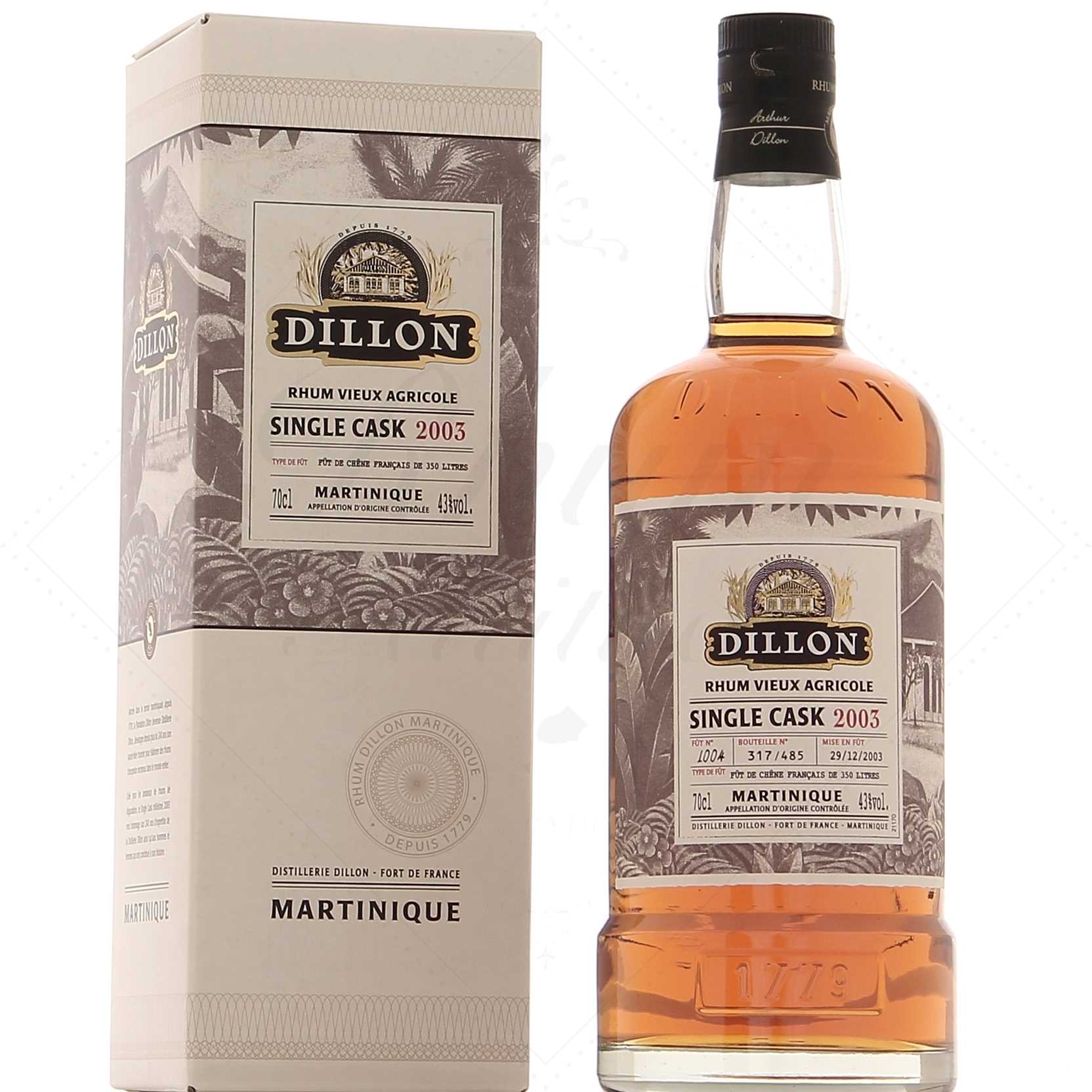 Dillon Single Cask 2003-2019 Fût 1004 43°