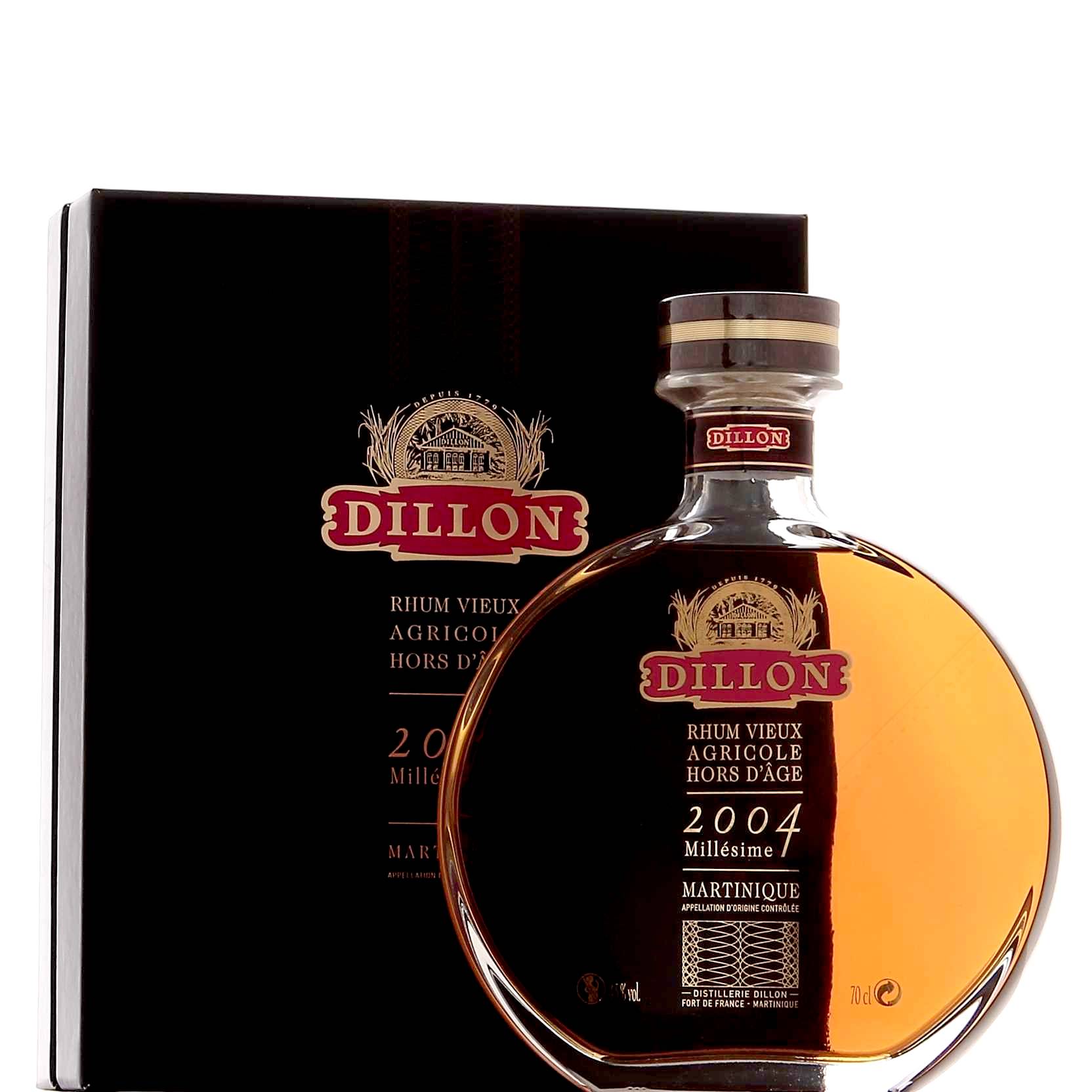 Dillon Rhum Très Vieux Millésime 2004 en carafe 43°
