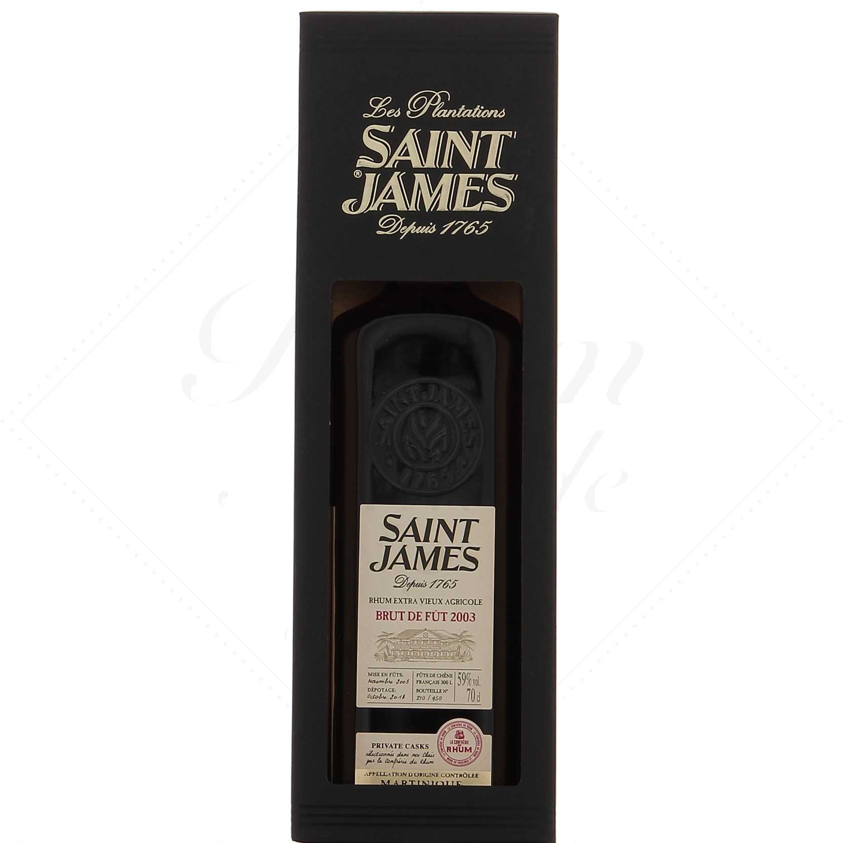 Saint James 2003 Brut de Fût La Confrérie du Rhum 59°